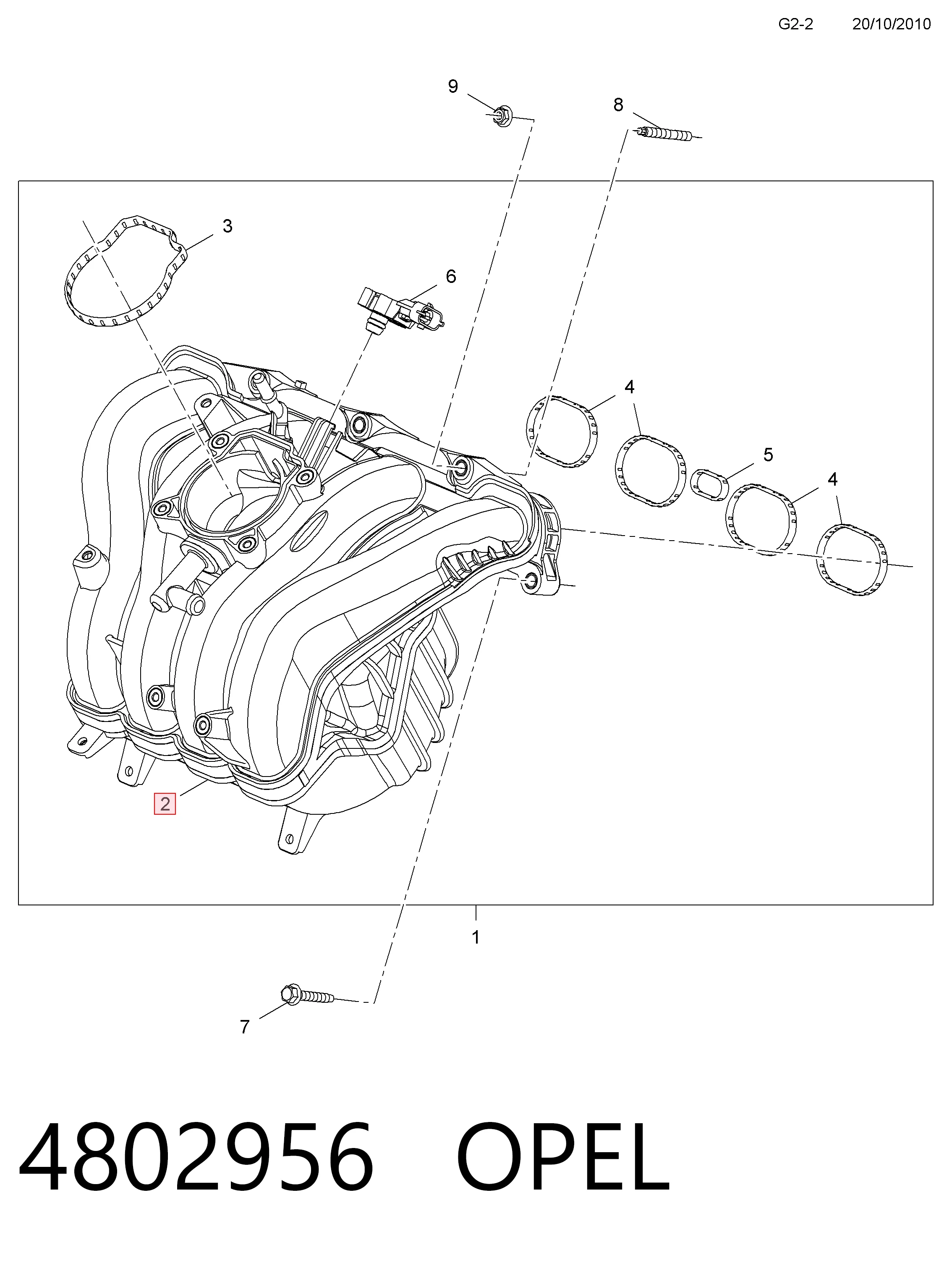 12597953 General Motors Коллектор впускной