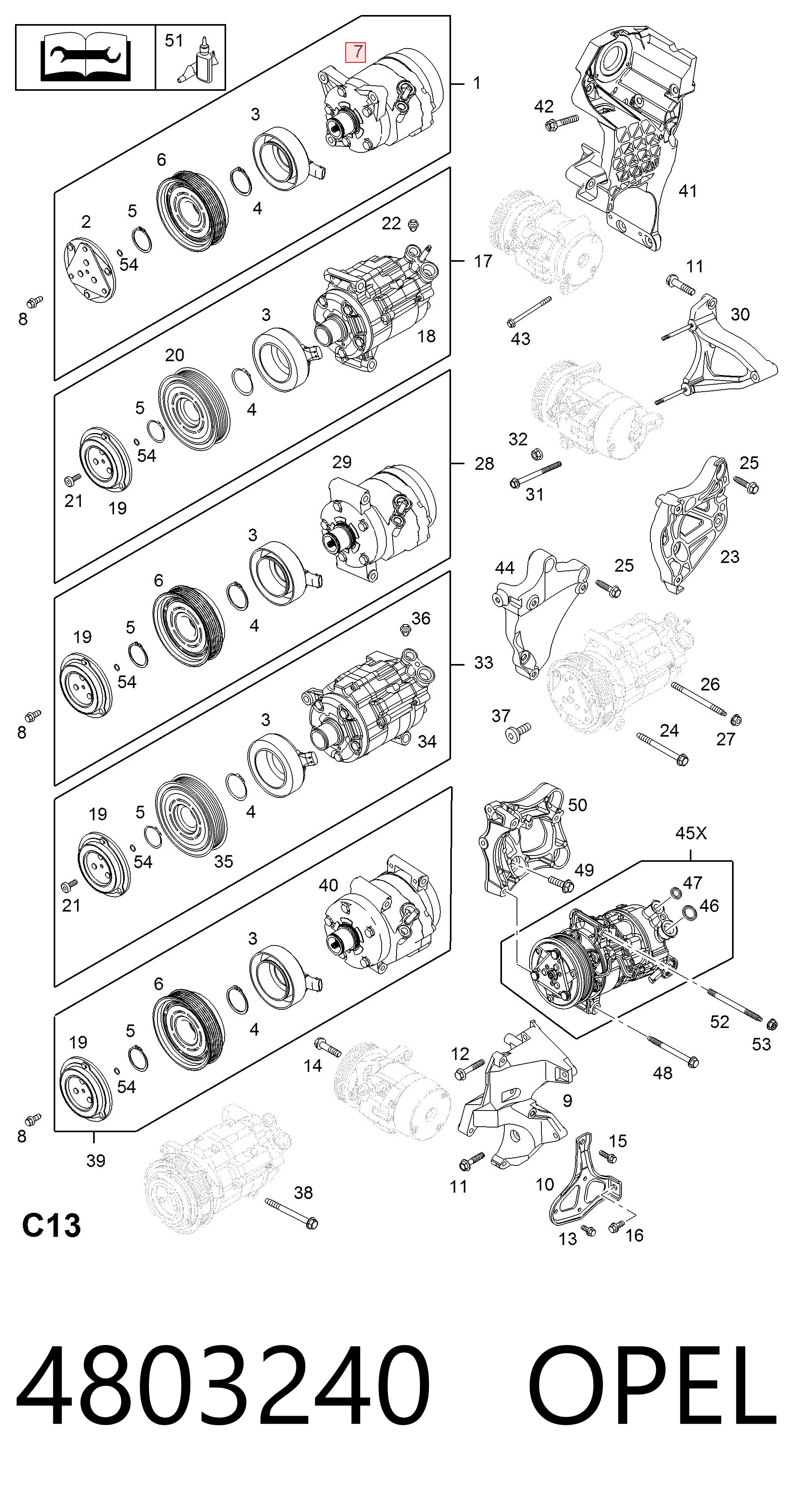 4803240 Opel Компрессор хладагента