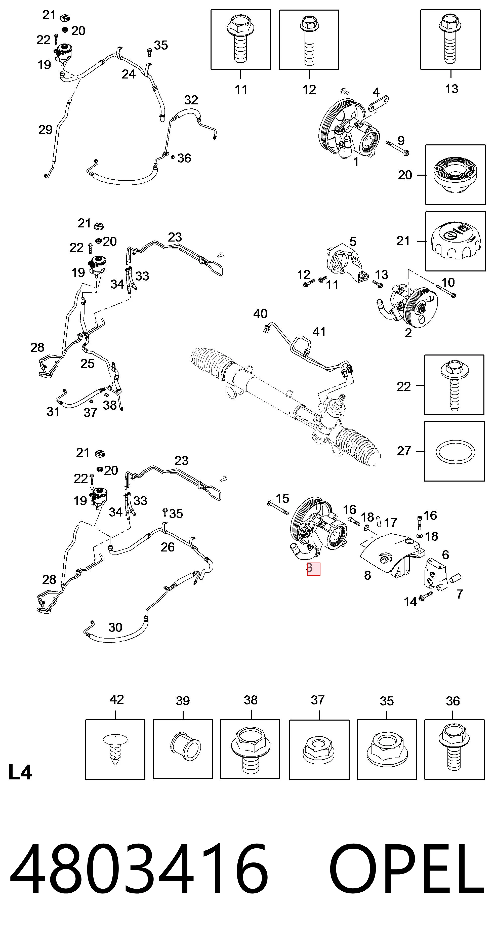 4803416 Opel ГУР руля