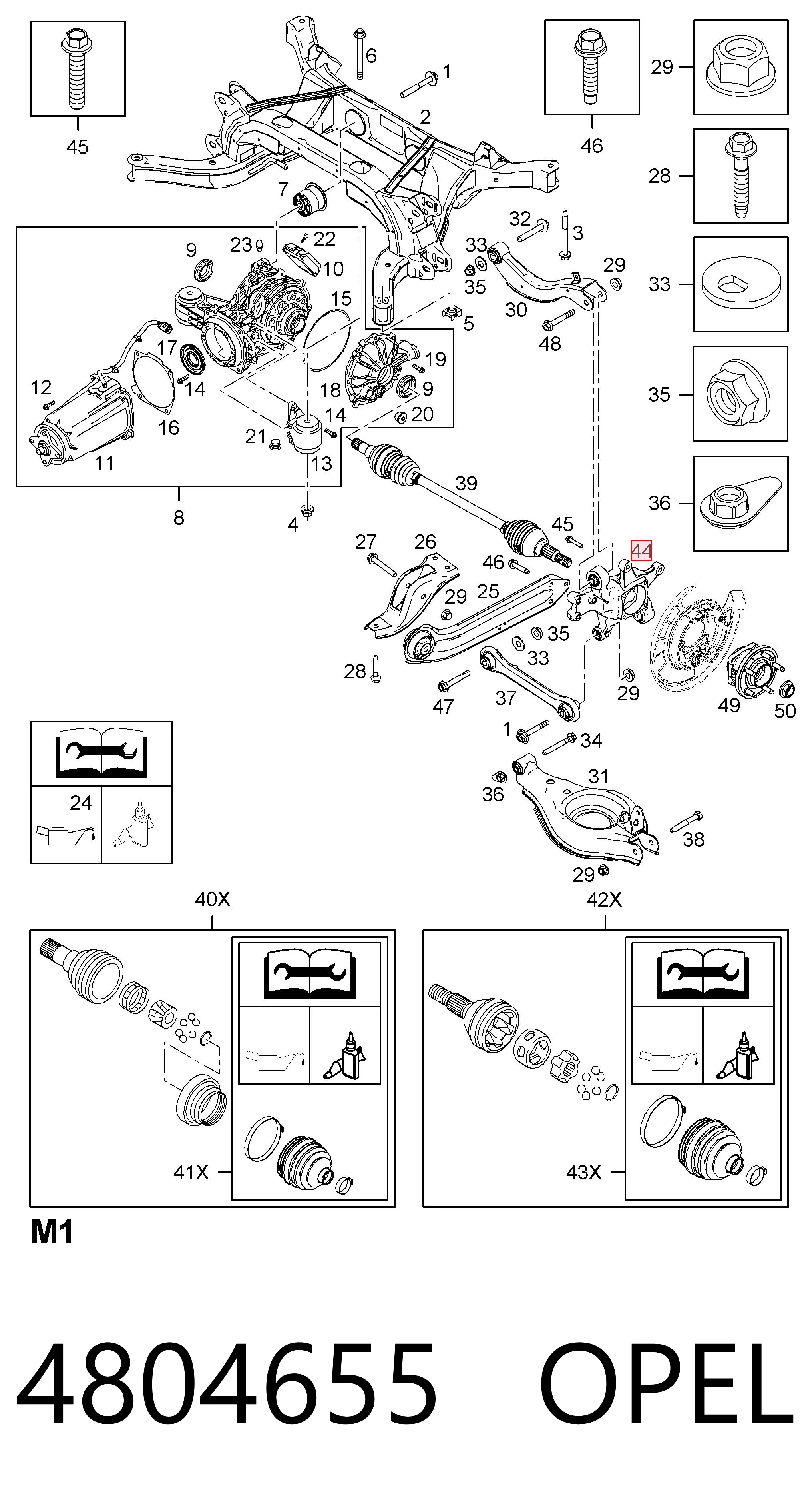 4804655 Opel Цапфа левая