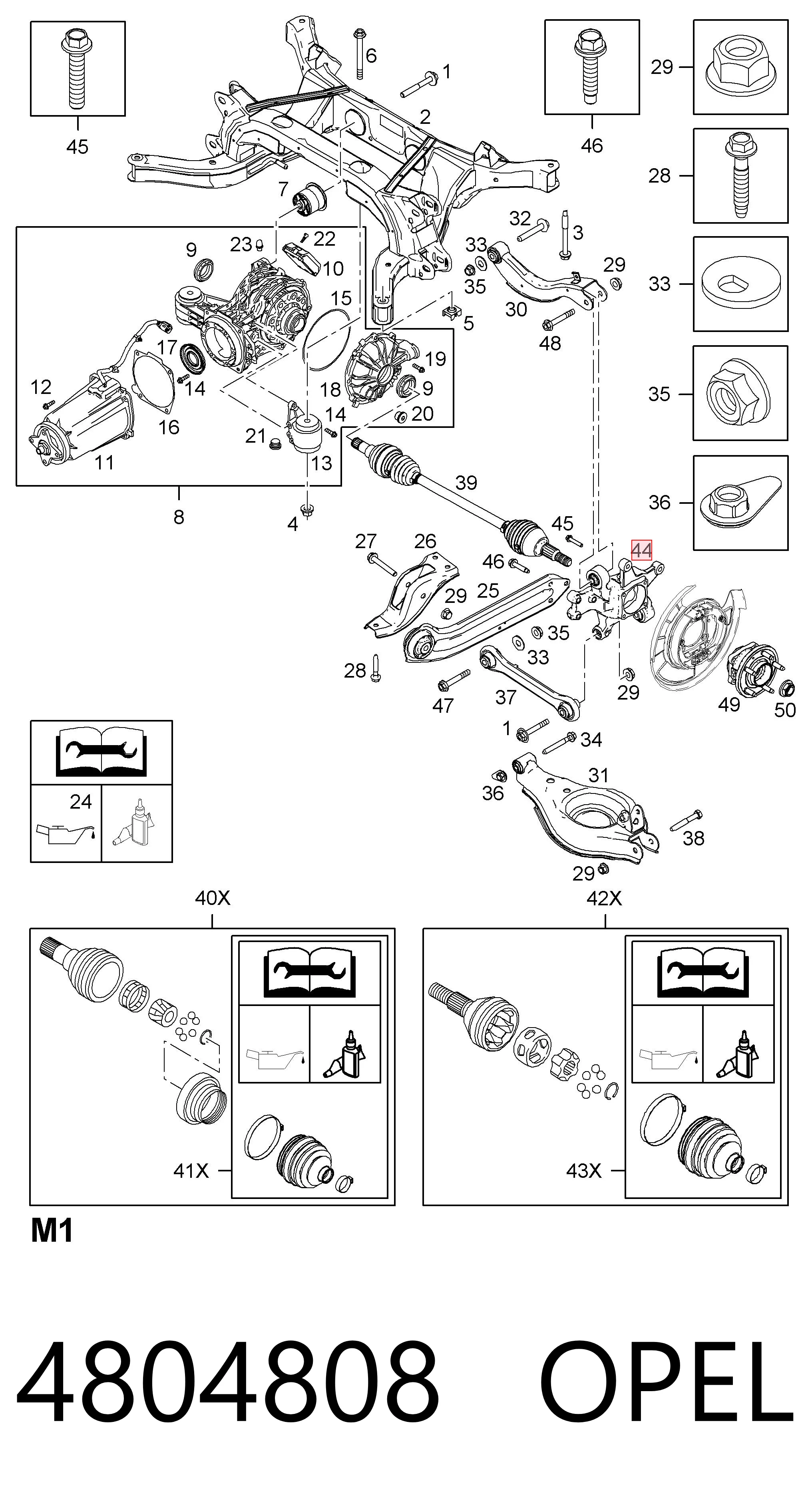 4804808 Opel Цапфа правая