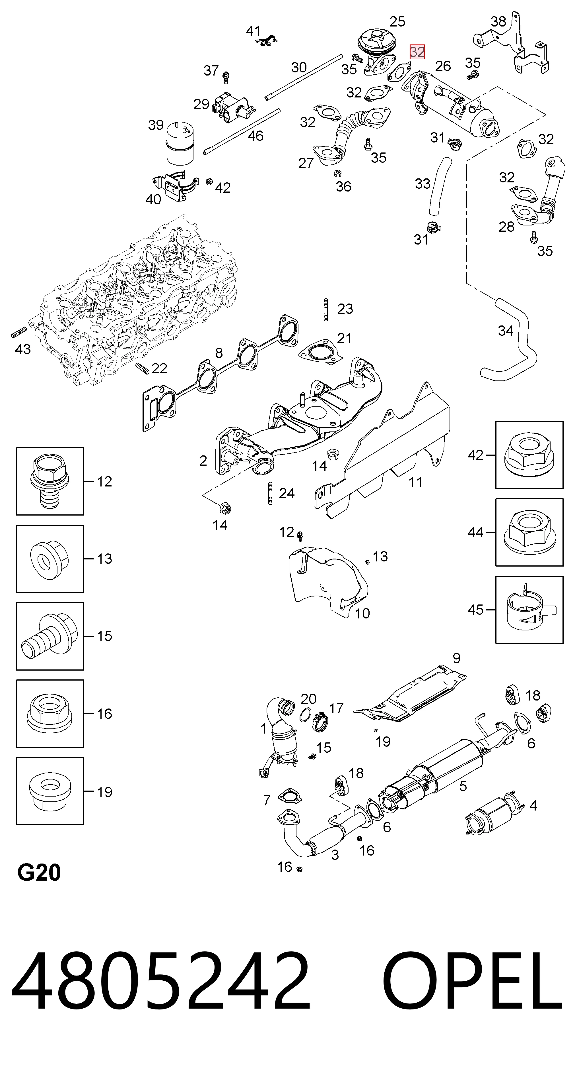 96440396 Peugeot/Citroen Прокладка EGR клапана рециркуляции