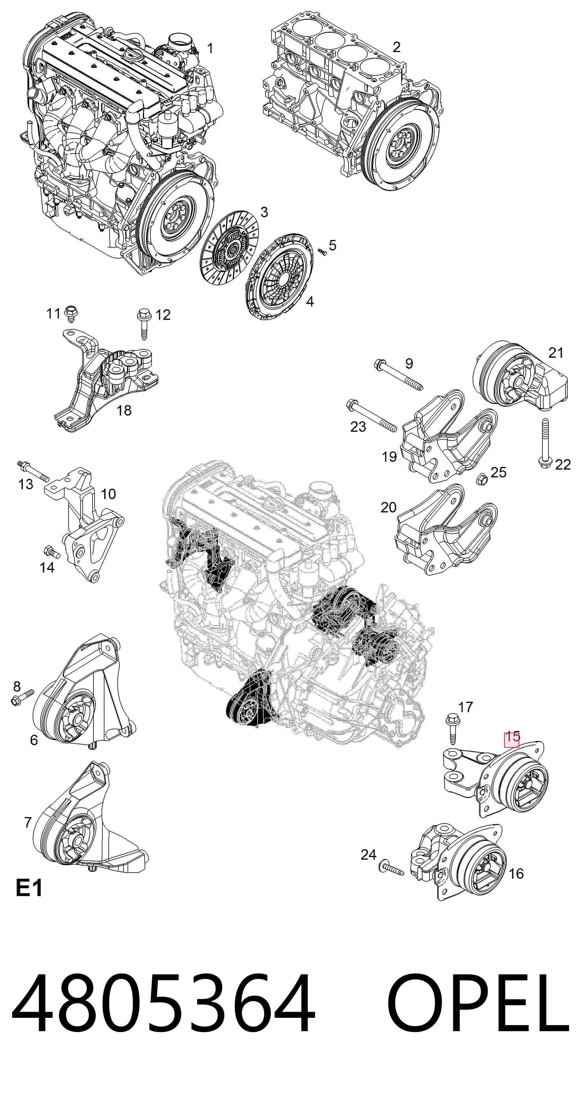 Гидроопора двигателя левая Opel Antara A внедорожник (L07) (2006 - 2017) цена, от 33.31 USD