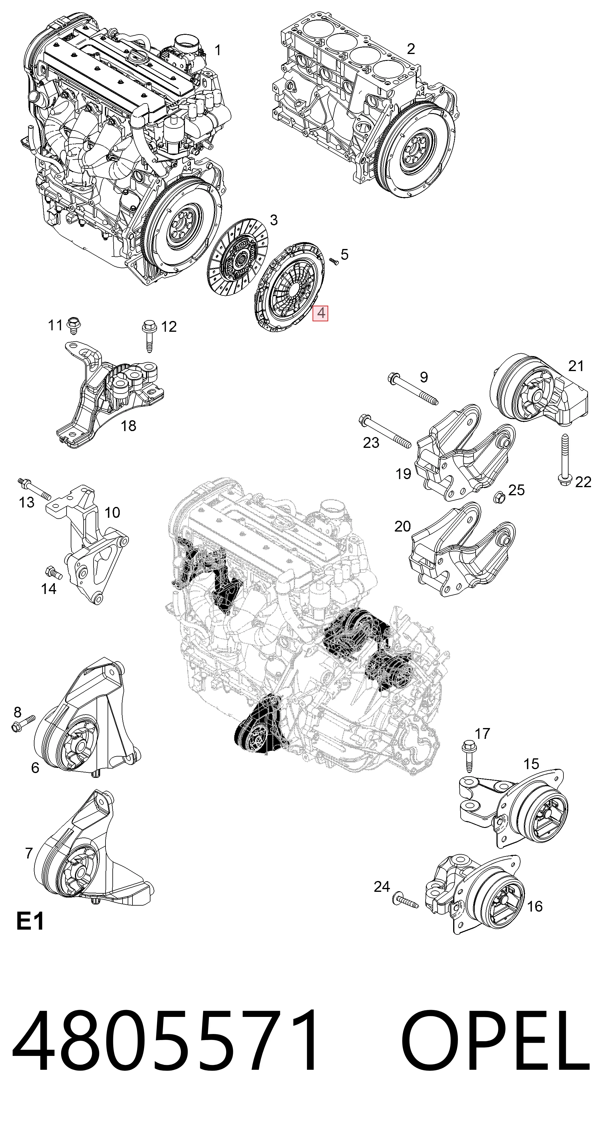  Корзина сцепления Opel Antara 