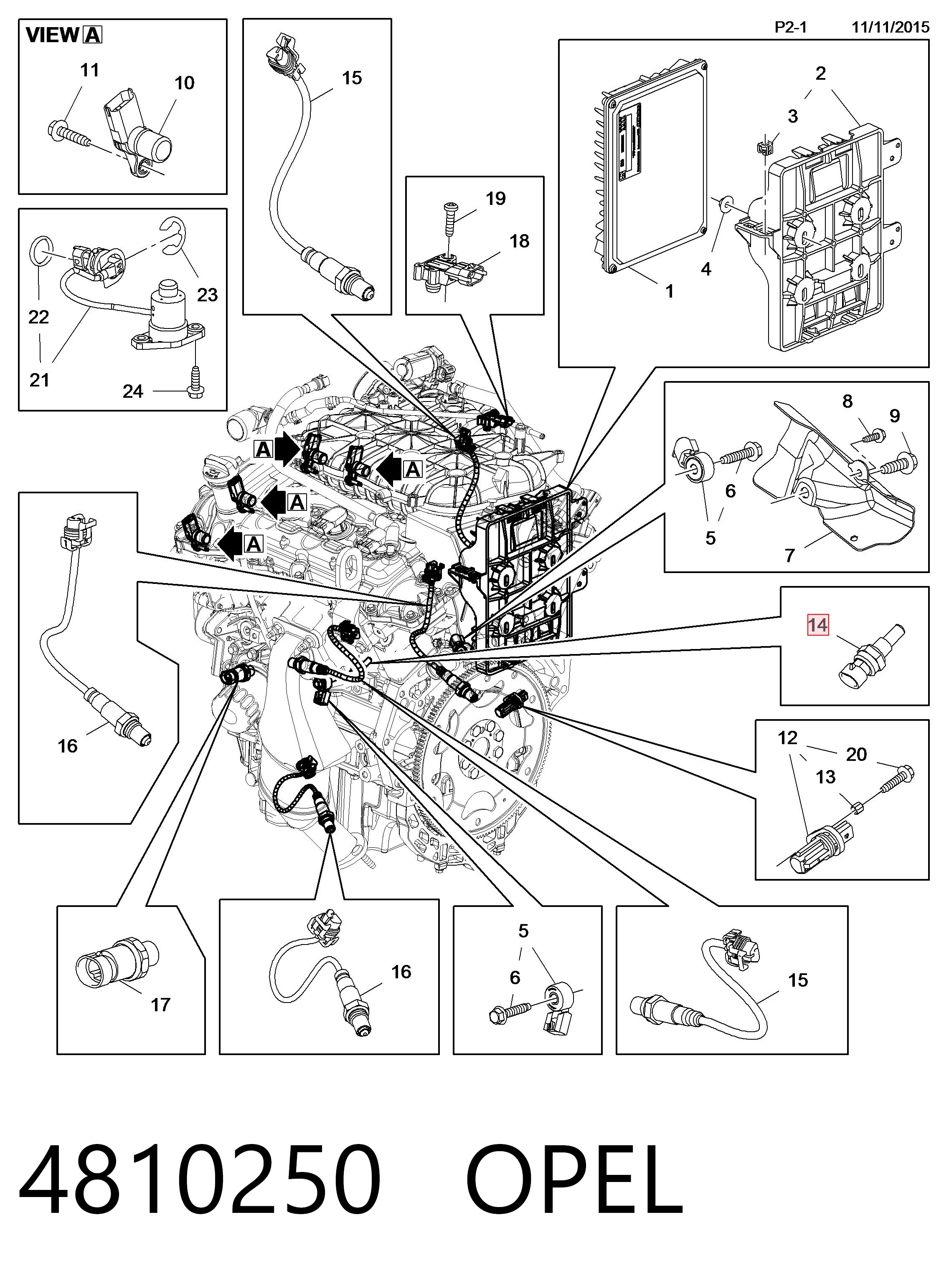 4810250 Opel Термовыключатель