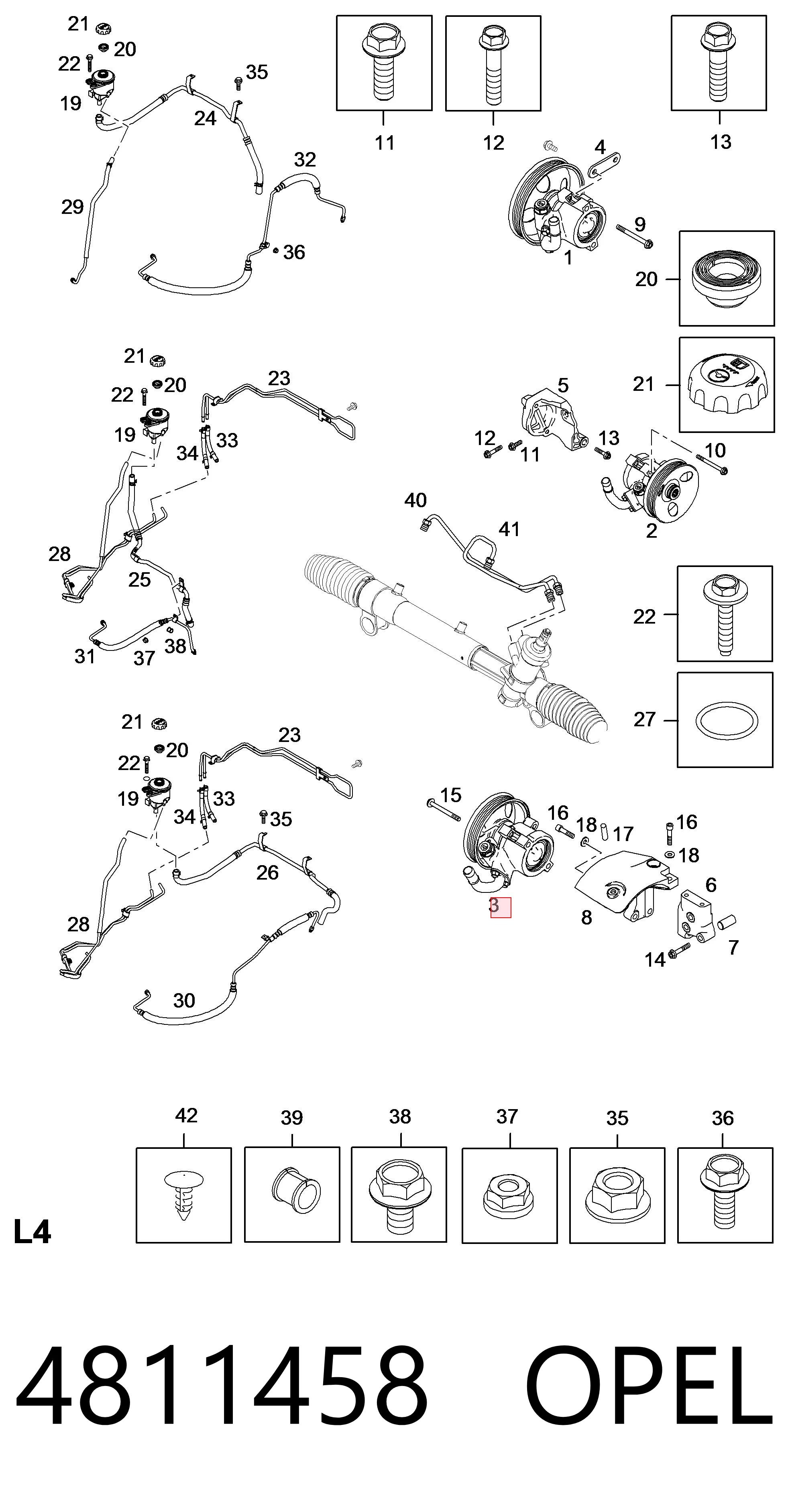 4811458 Opel ГУР руля
