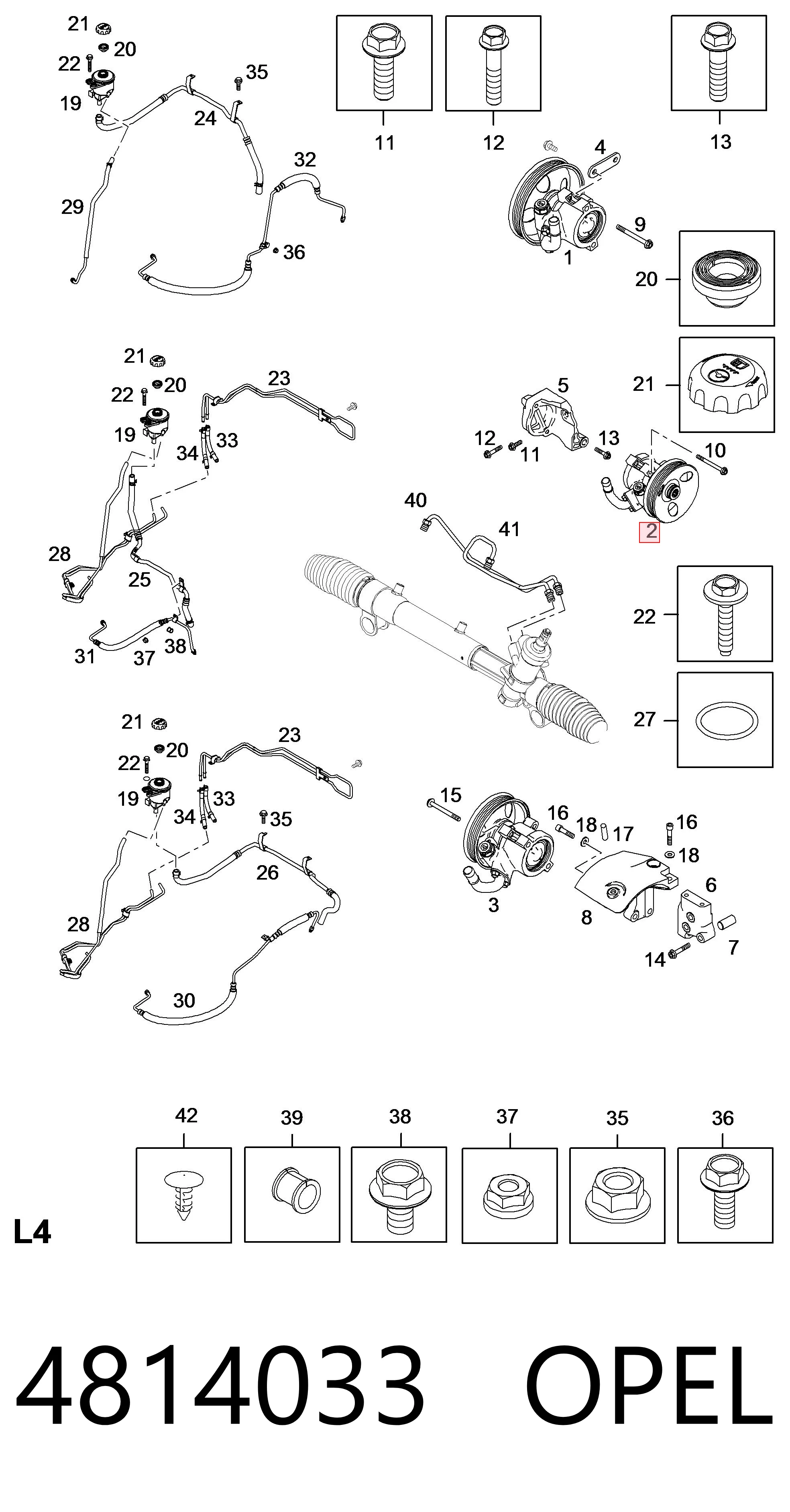 4814033 Opel ГУР руля