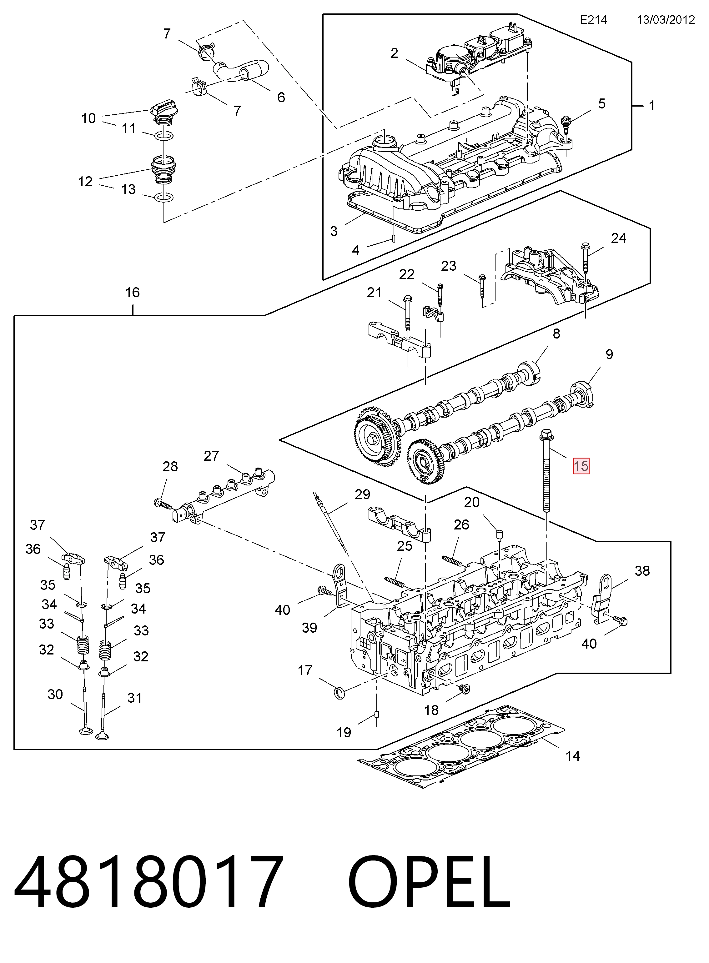 Болт головки блока цилиндров, ГБЦ General Motors 4818017 цена, от 15.37 USD