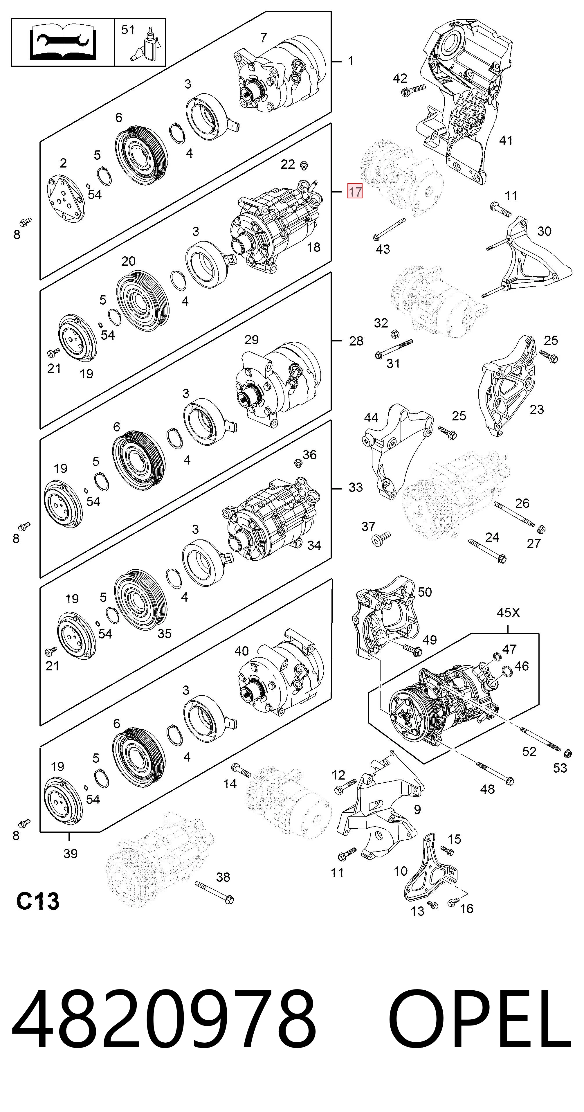 4820978 Opel Компрессор хладагента