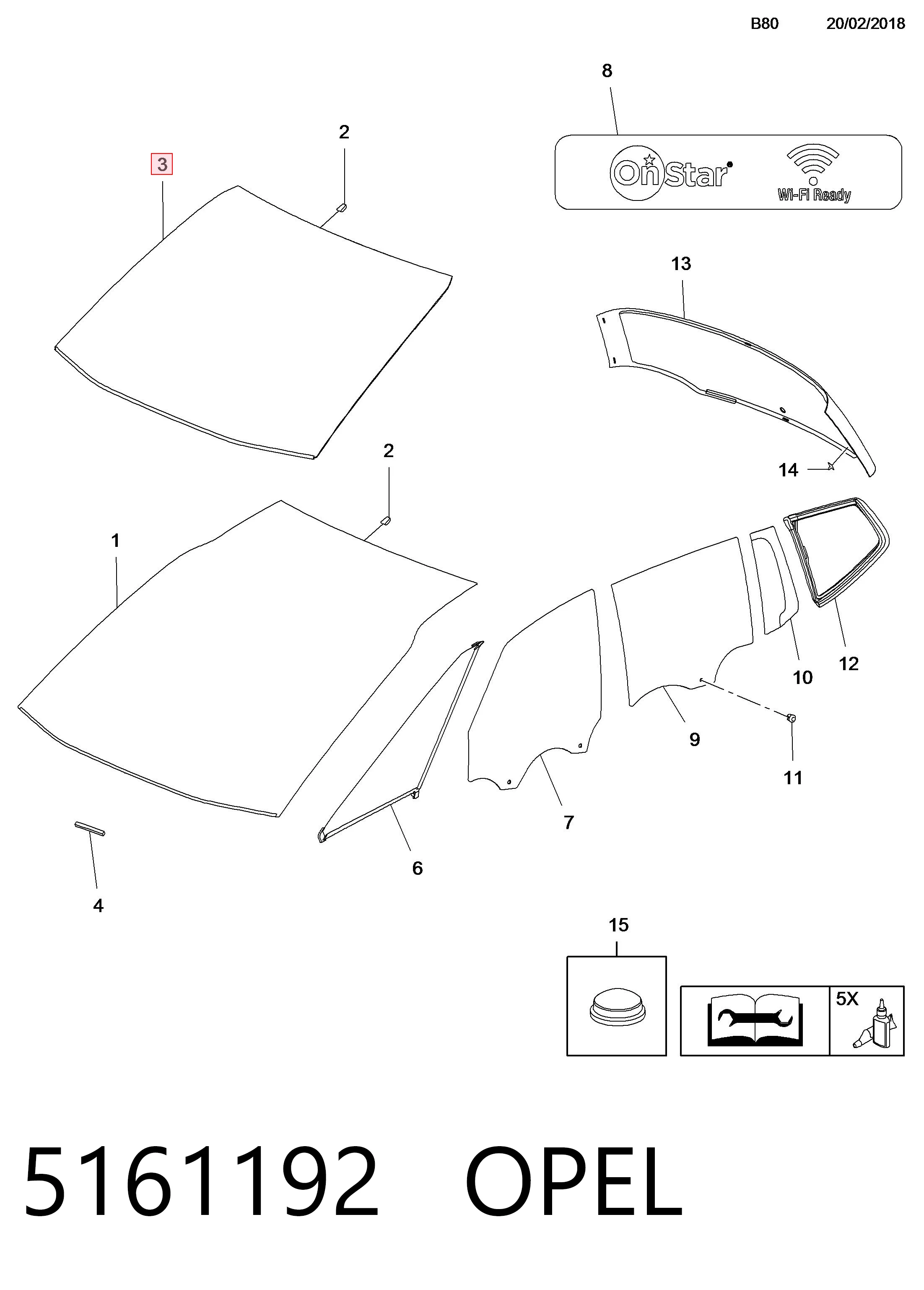 Стекло лобовое General Motors 20875740 цена, от 201.27 USD