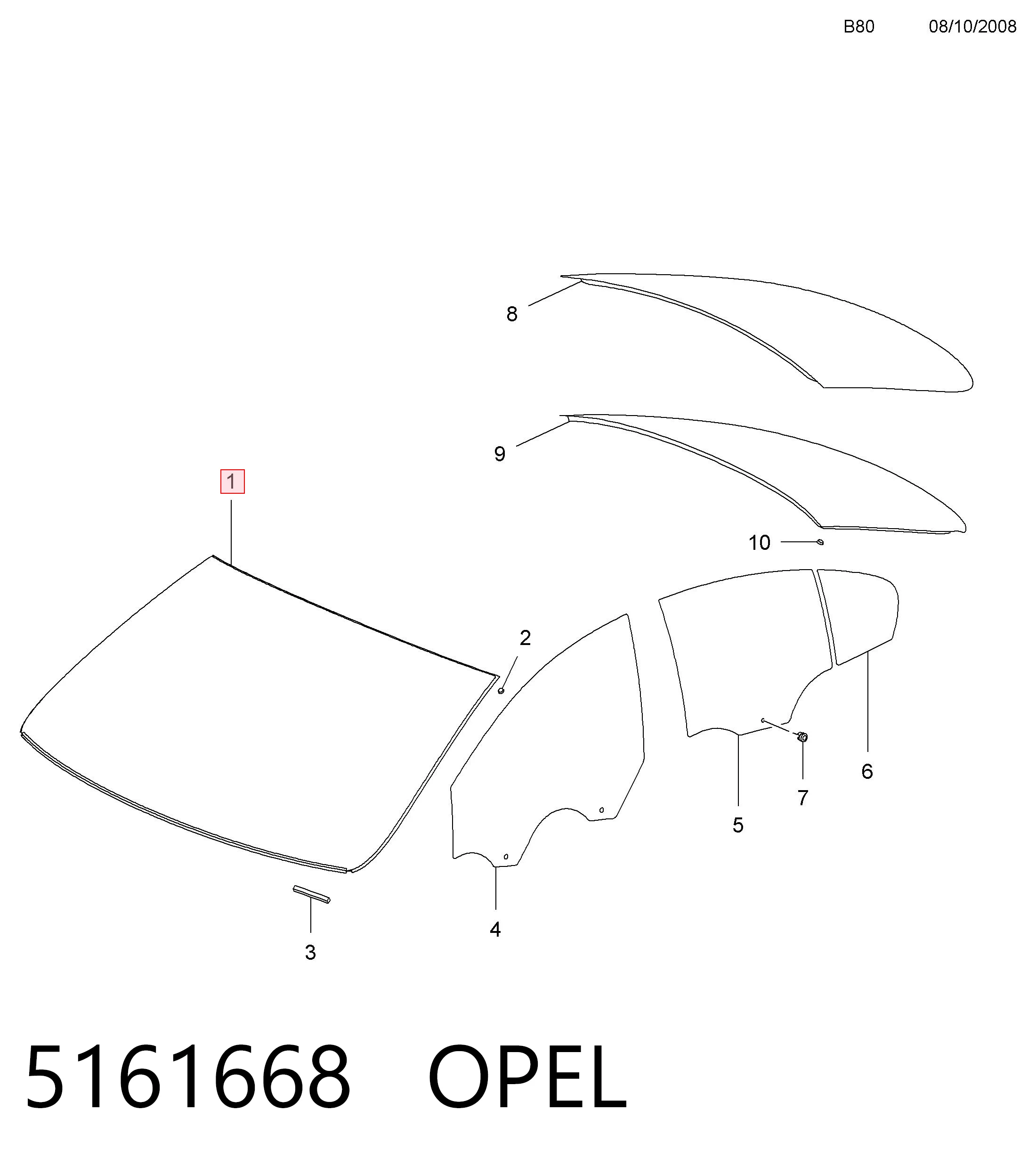 22862344 General Motors Автостекло