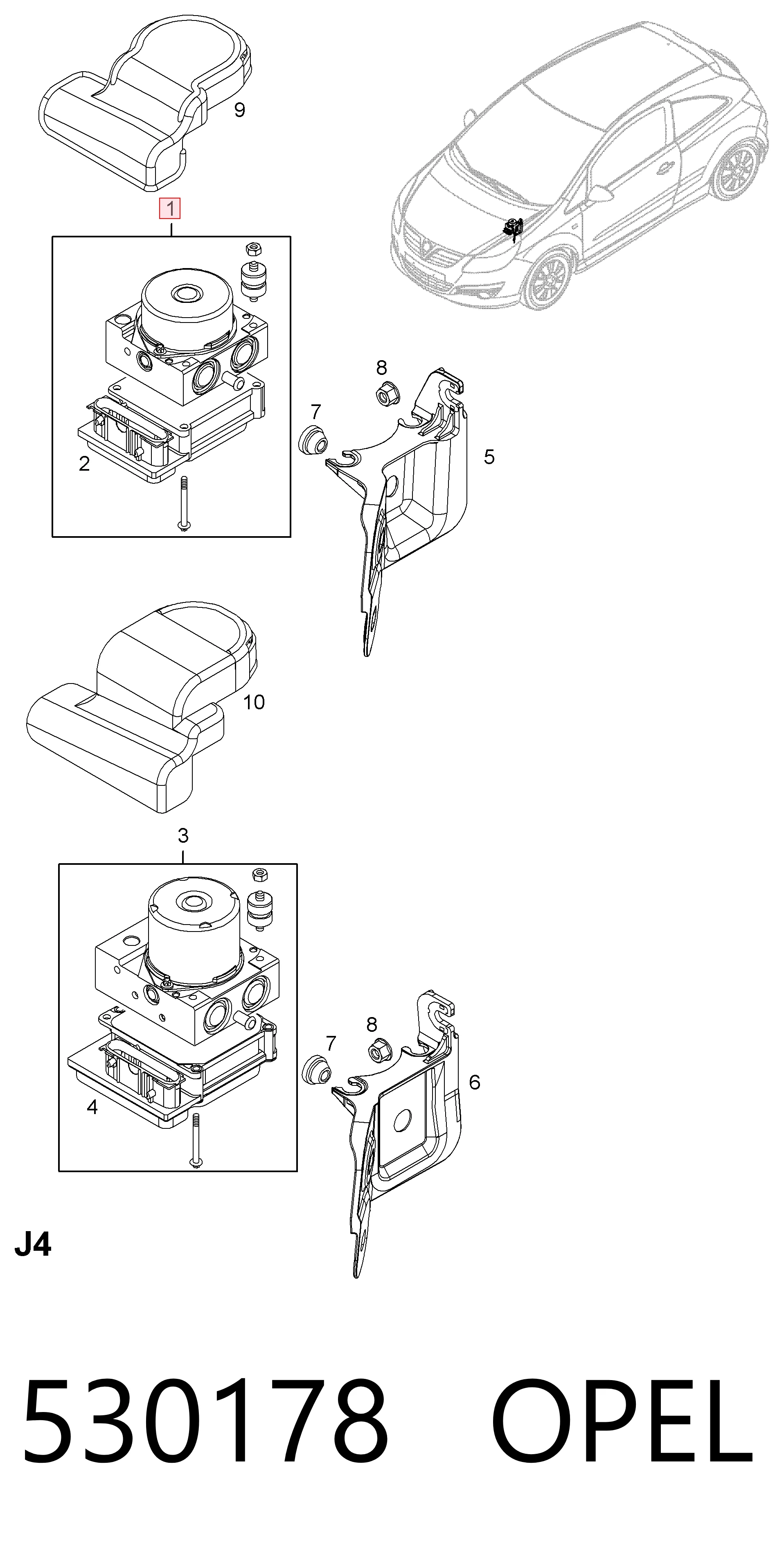 93188091 Peugeot/Citroen Блок ABS гидравлический