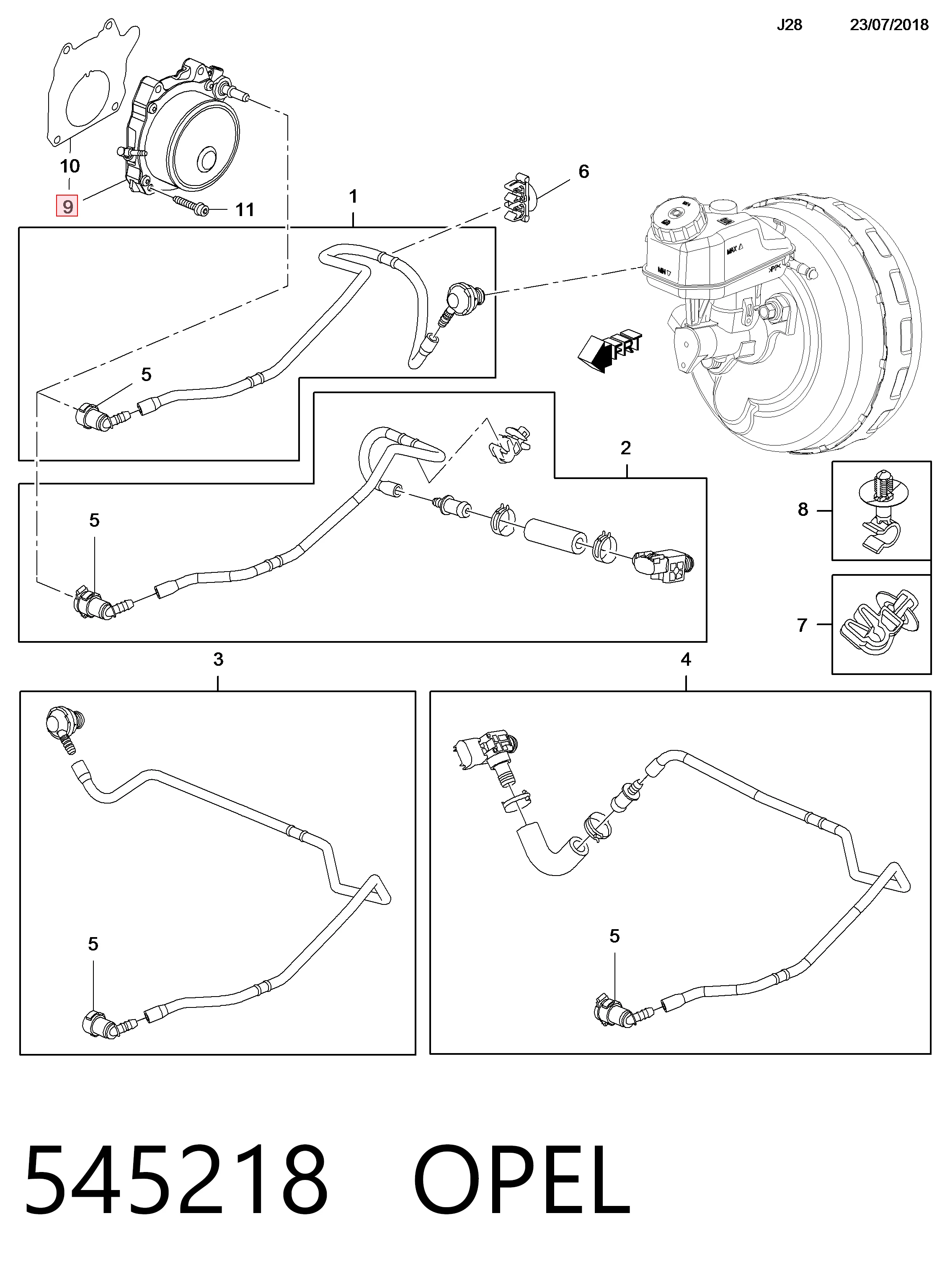 545218 Opel Механический вакуумный насос