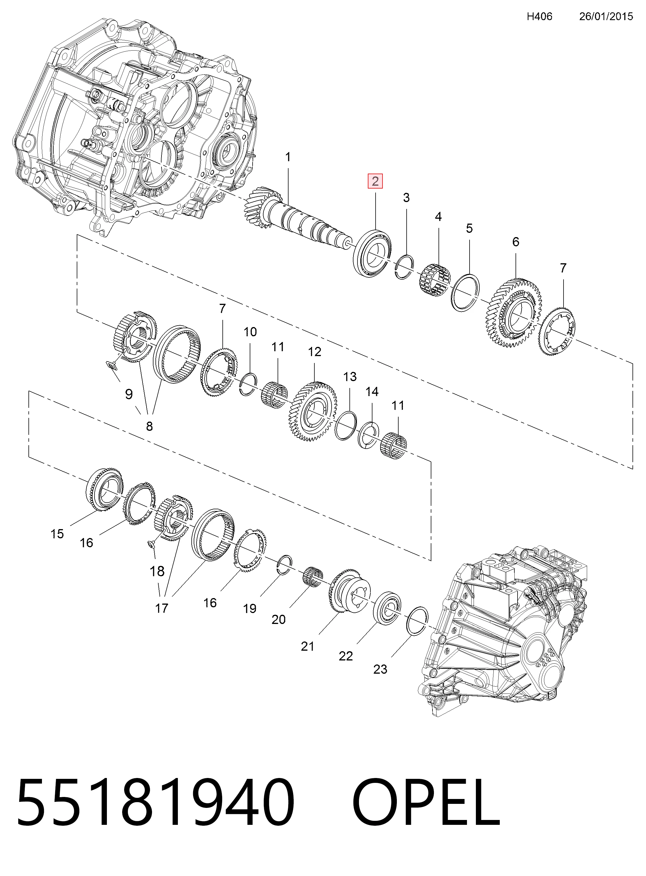 Купить 55567508 Peugeot/Citroen Подшипник КПП