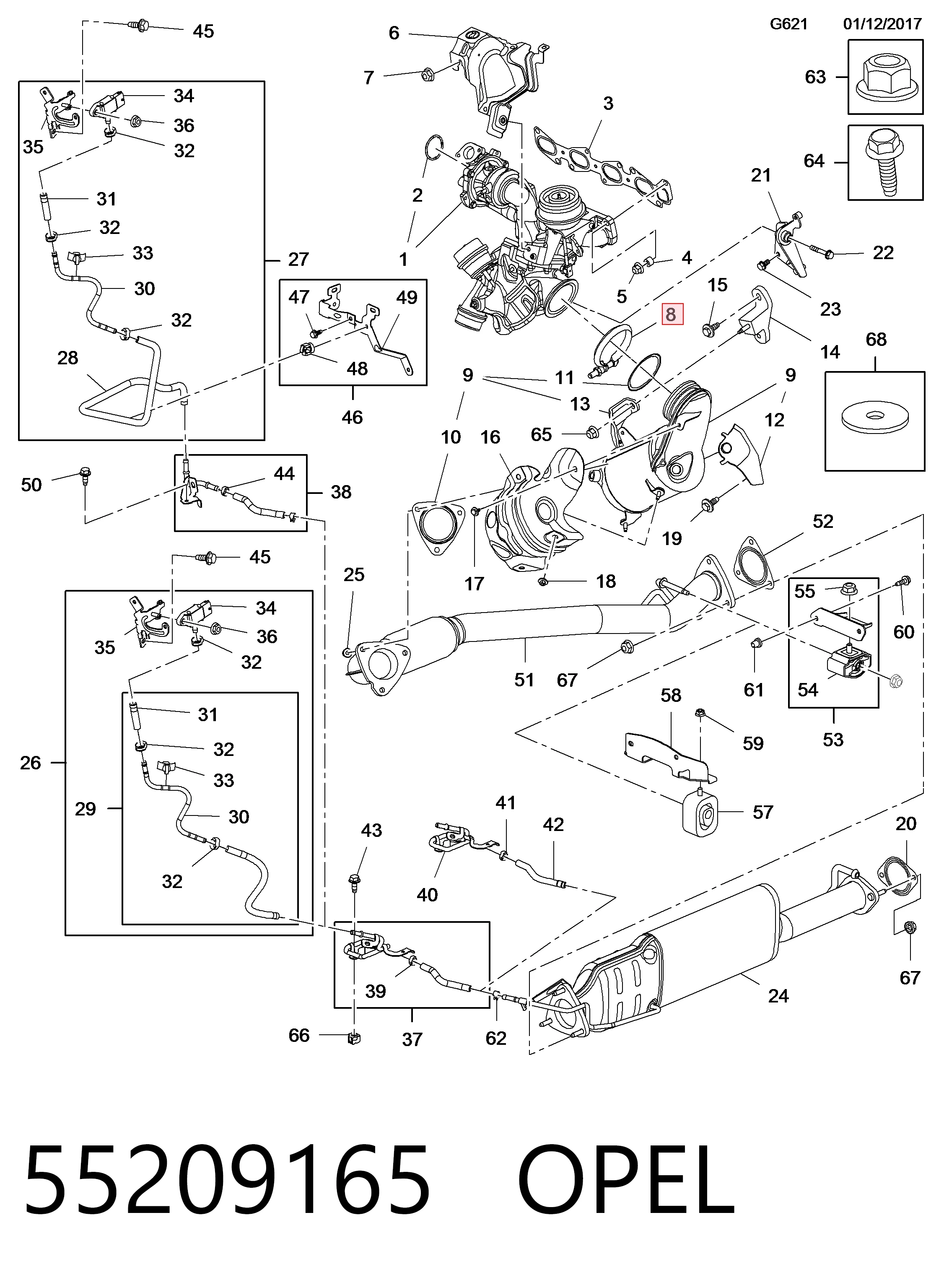 7421472836 Renault (RVI) Соединитель выхлопной передний
