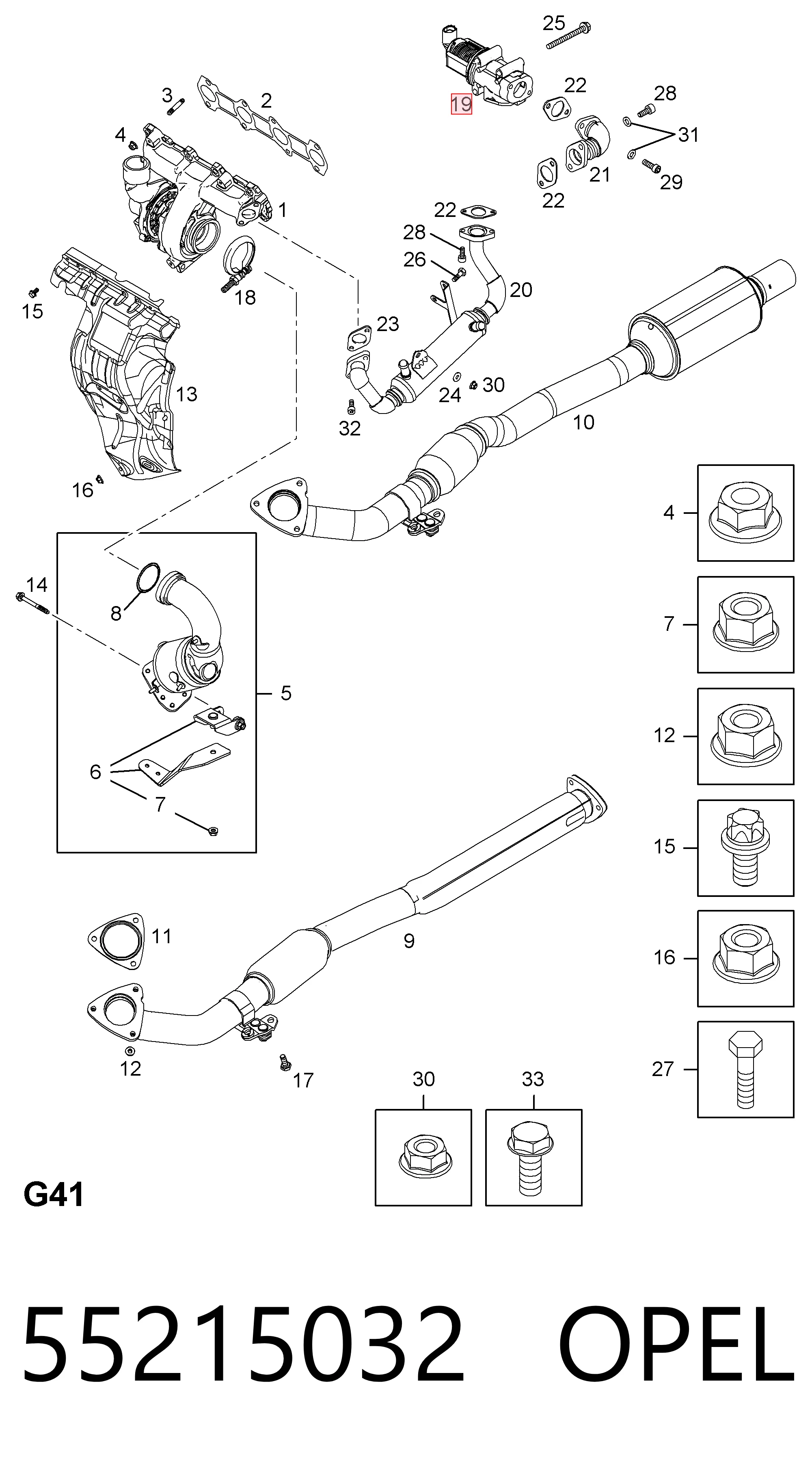 55215032 Opel Клапан рециркуляции отработавших газов EGR