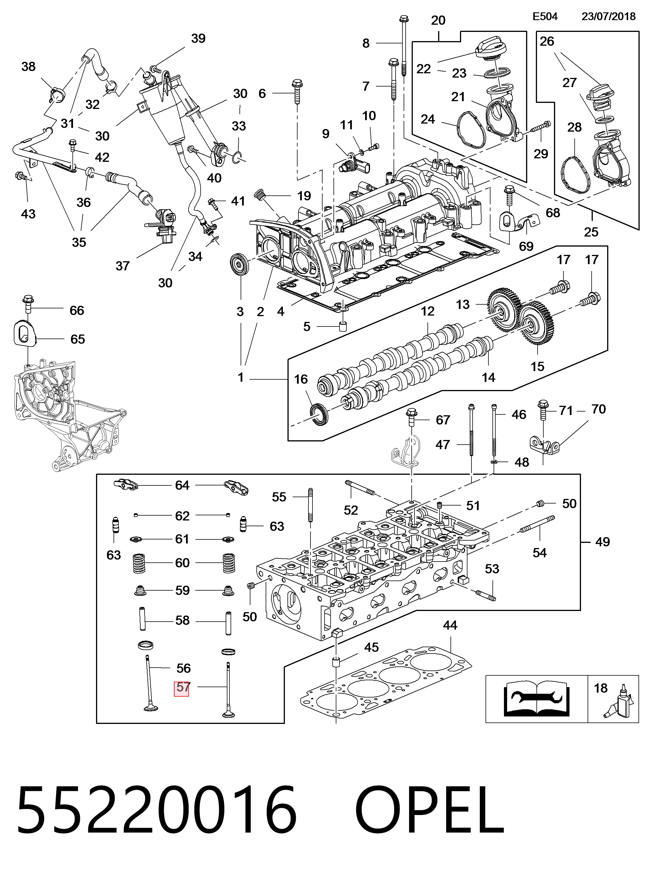 Выпускной клапан 55190249 General Motors