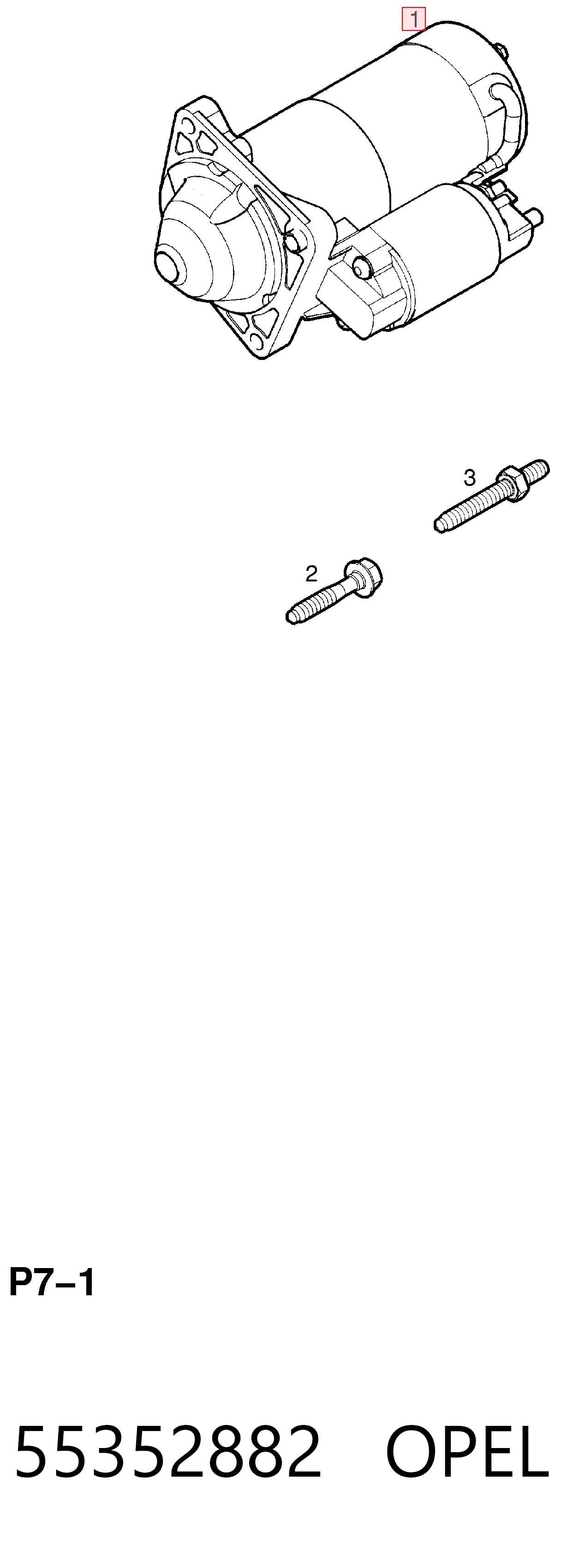 55352882 Opel Стартер автомобиля