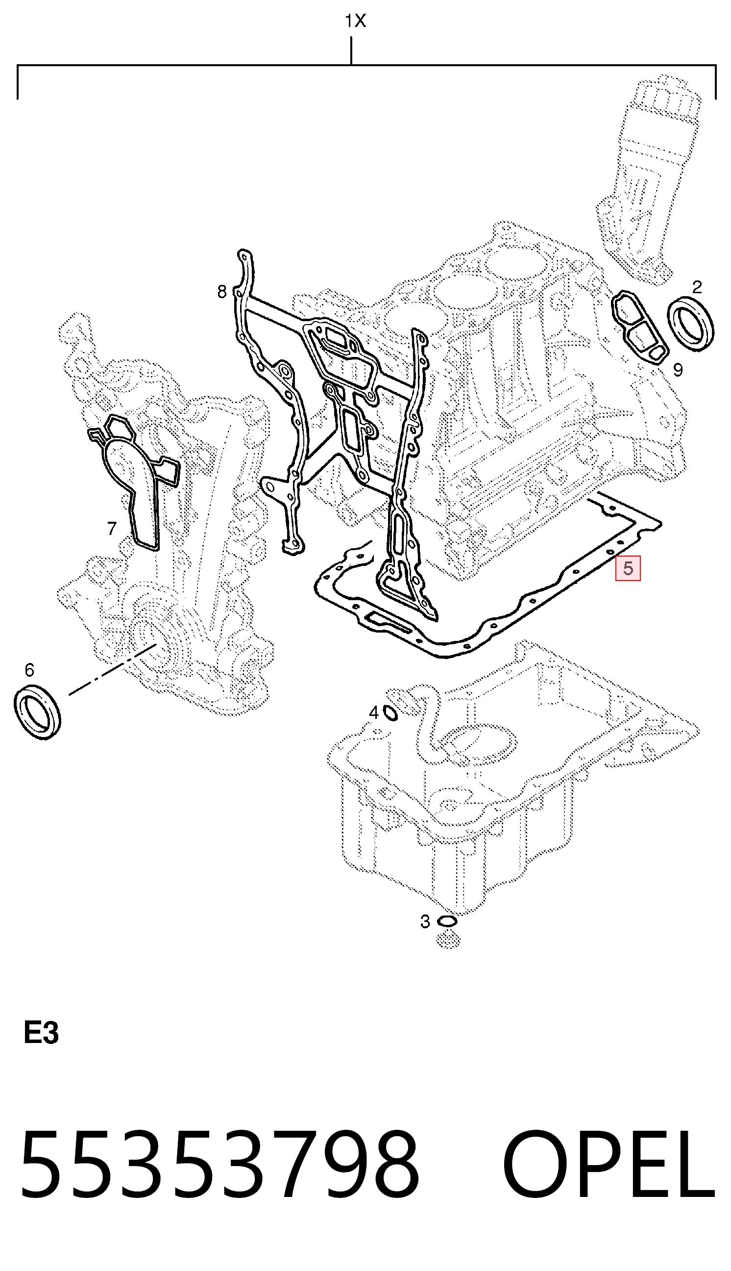 Прокадка масляого картера поддона General Motors 90529438 цена, от 9.73 USD