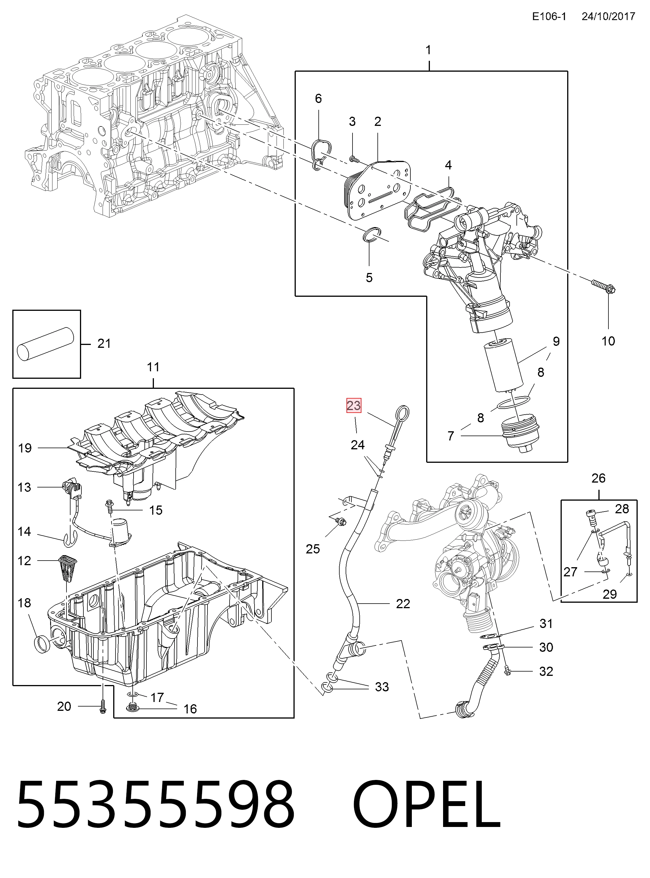 55355598 Opel Щуп уровня масла