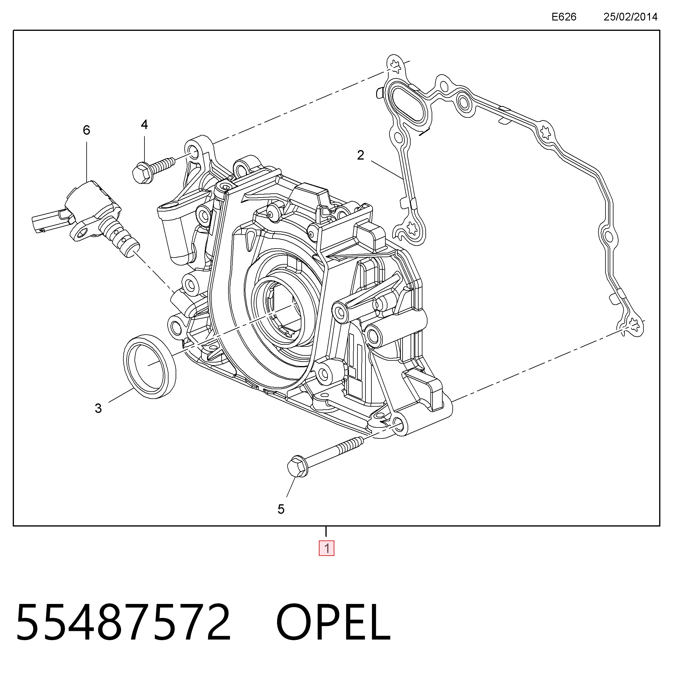 55487572 General Motors Масляный насос двигателя