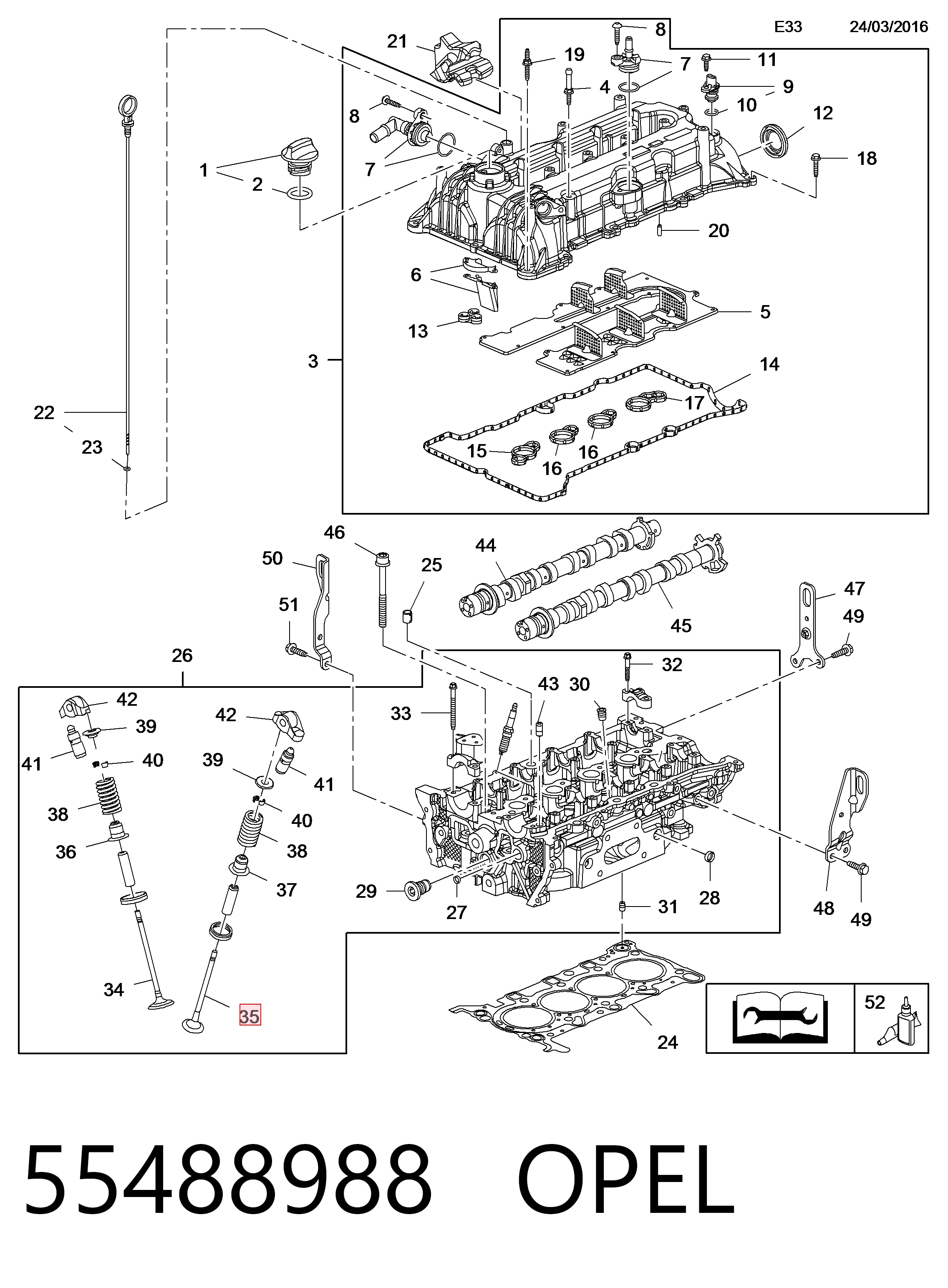 55488988 General Motors Выхлопной клапан