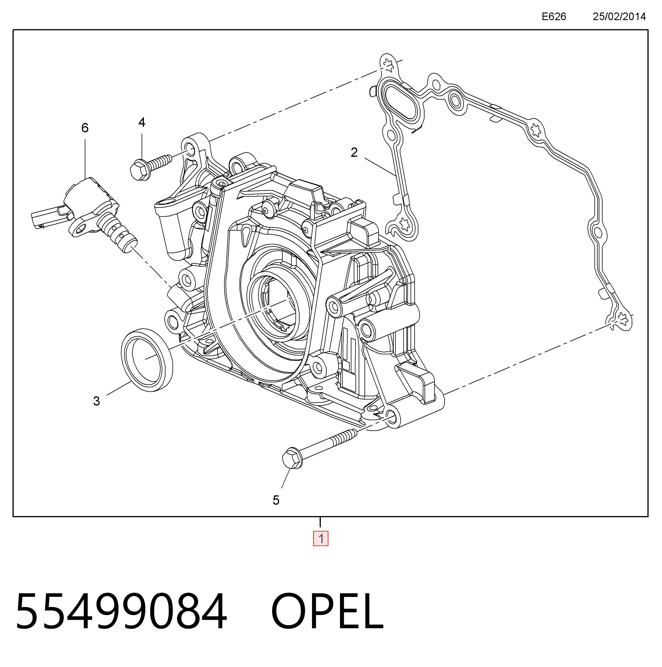 55499084 Opel Масляный насос двигателя