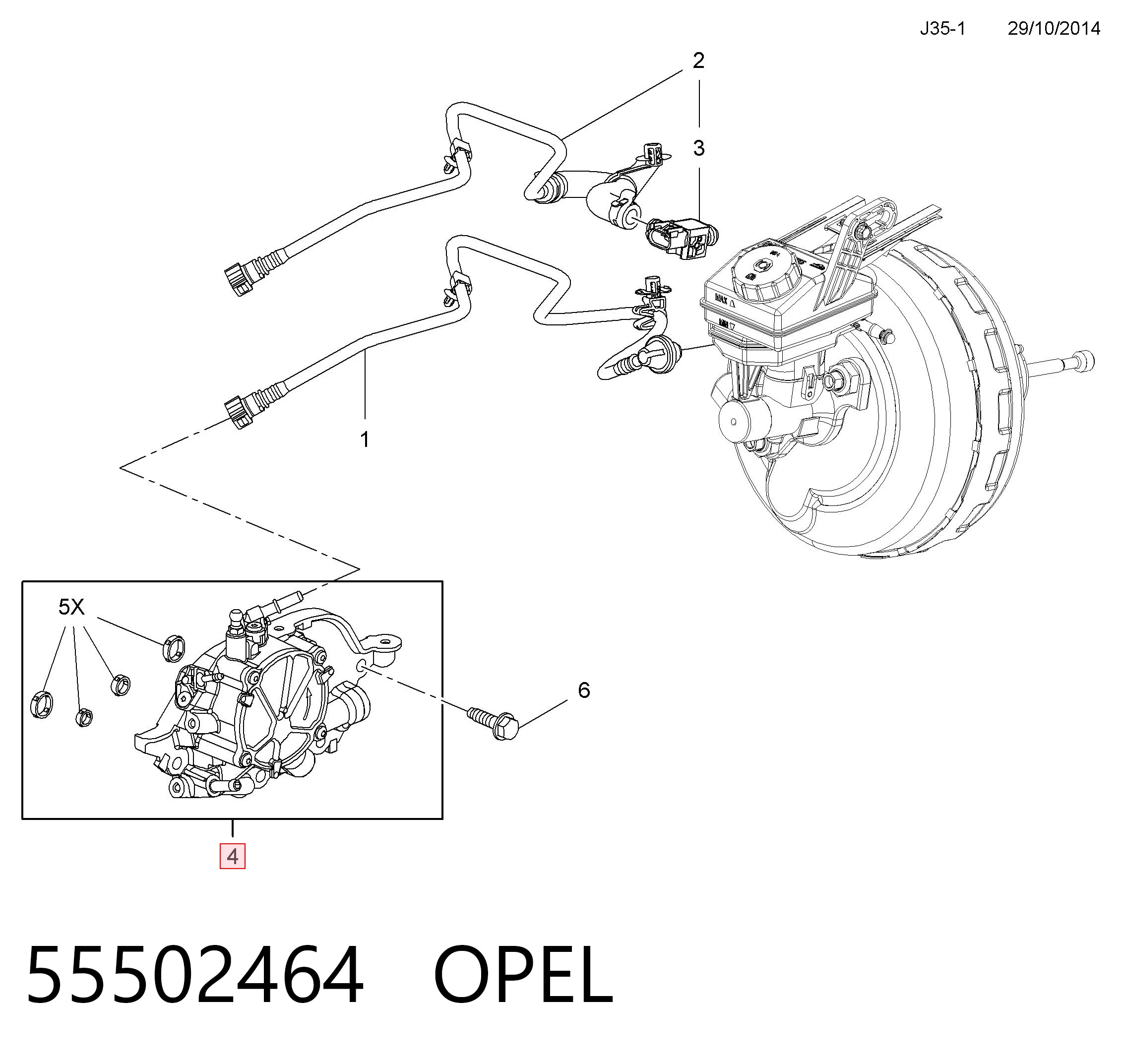 55502464 Peugeot/Citroen Механический вакуумный насос