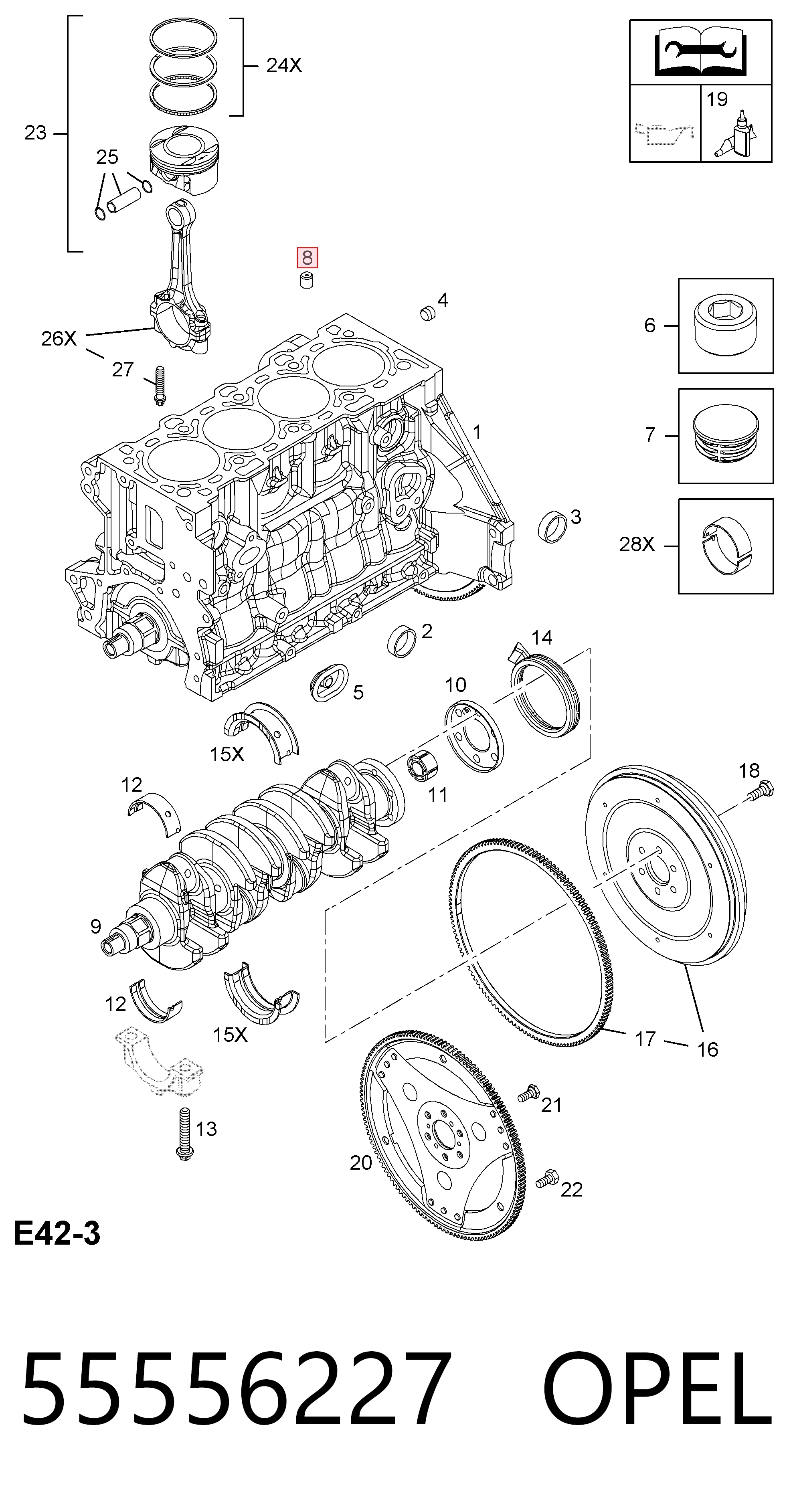 55556227 Opel Клапан регулировки давления масла