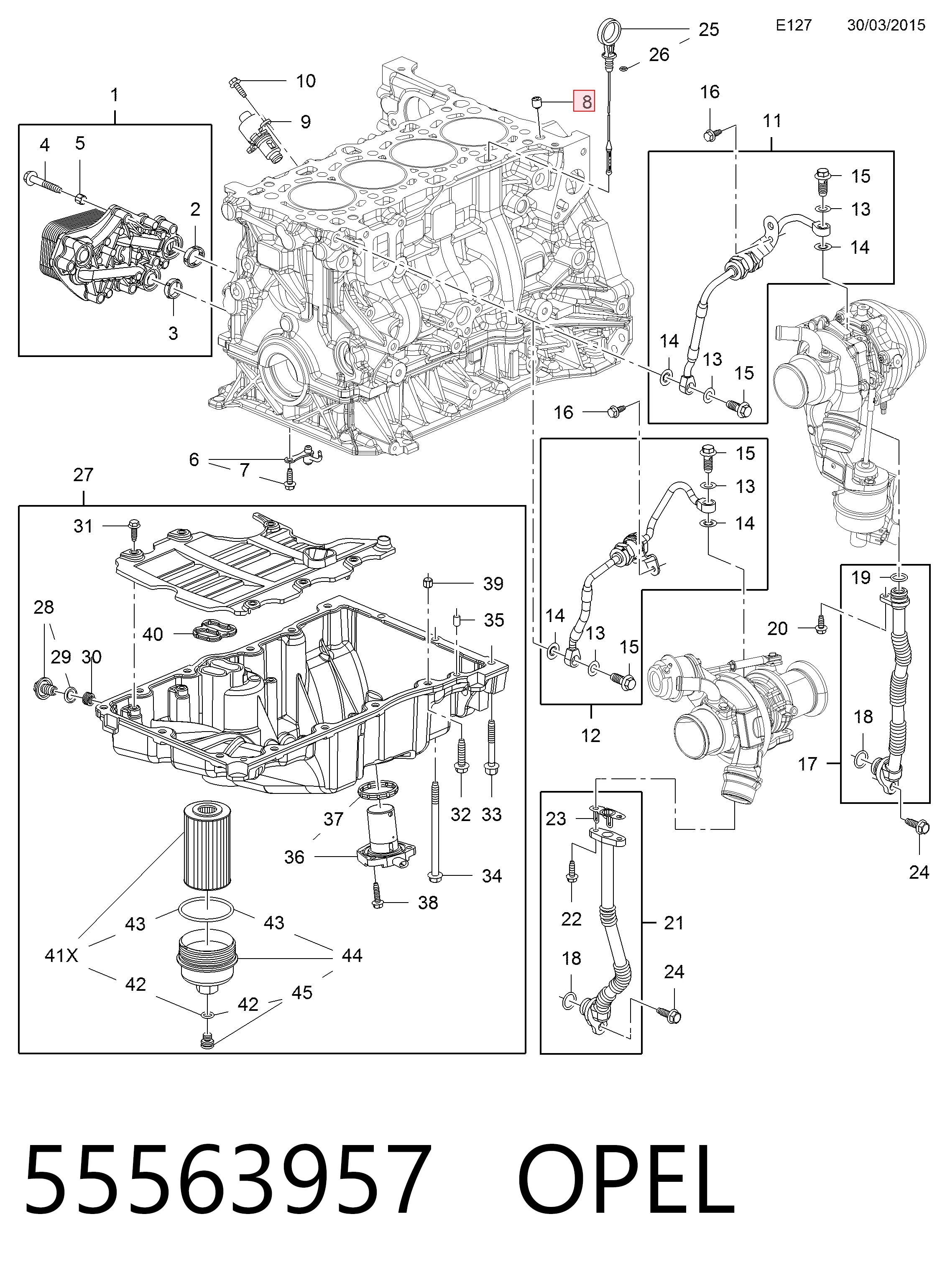 55563957 Opel Клапан ограничения давления топлива