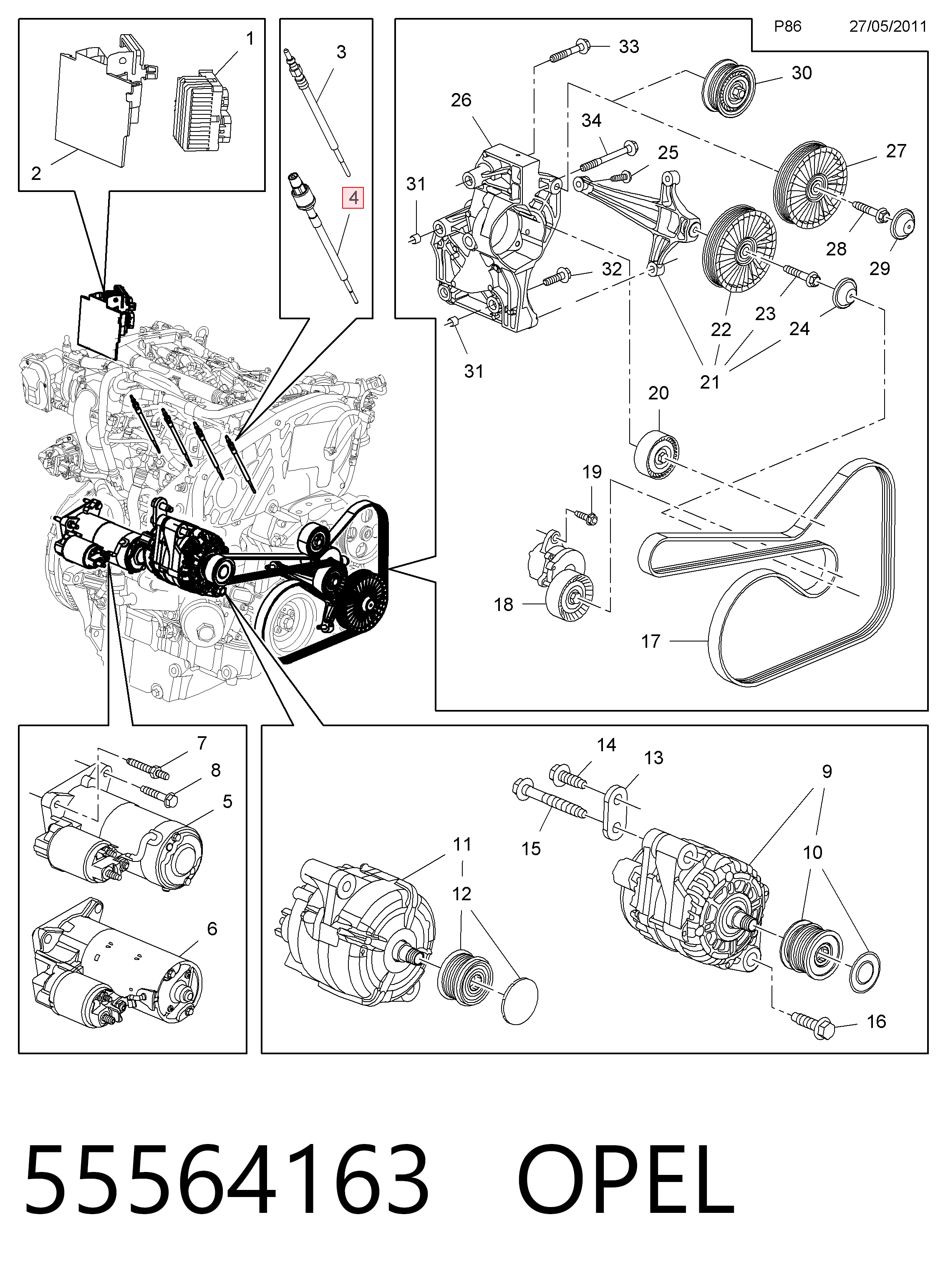 Свечи накала Borg-Warner PSG006 цена, от 123.62 USD