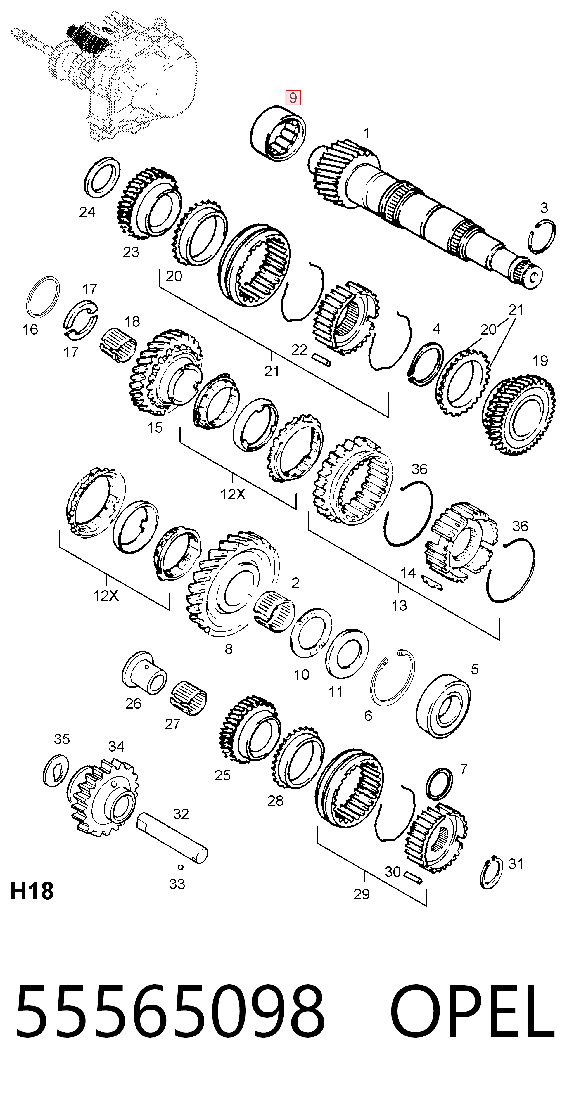 Подшипник КПП F558683 INA