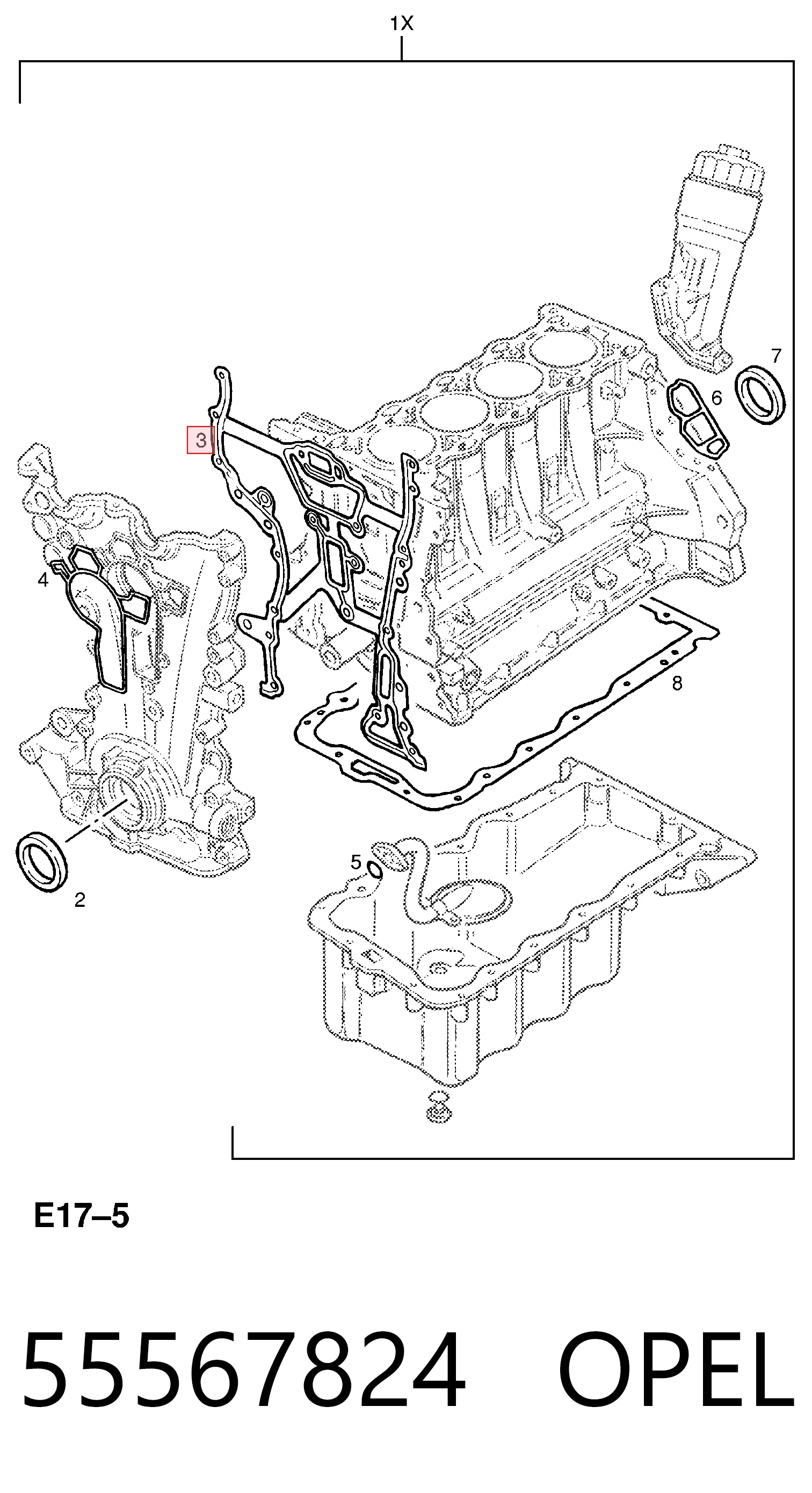 Прокладка передней крышки двигателя General Motors 9157567 цена, от 19.06 USD