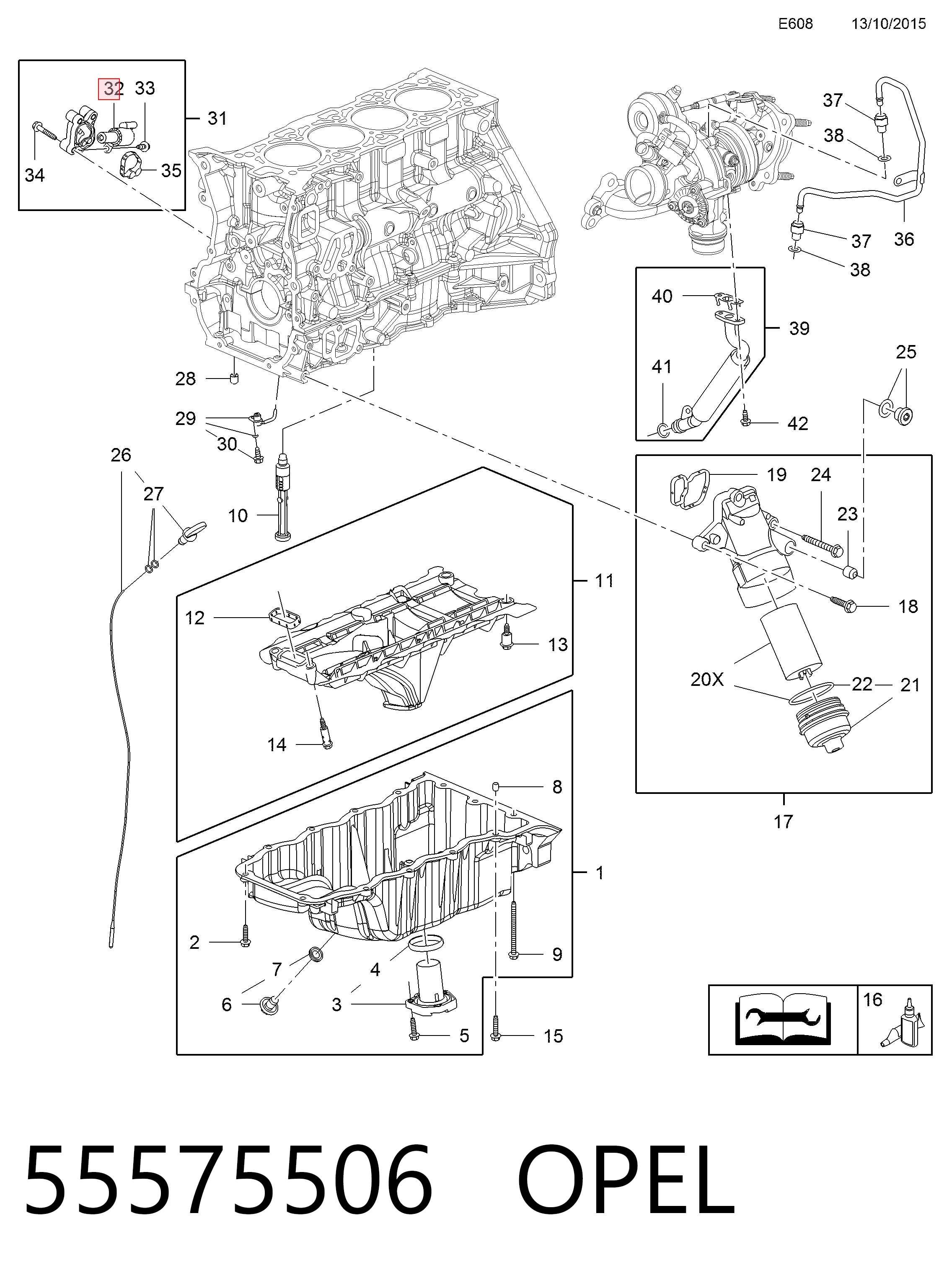 55575506 General Motors Клапан регулировки давления масла
