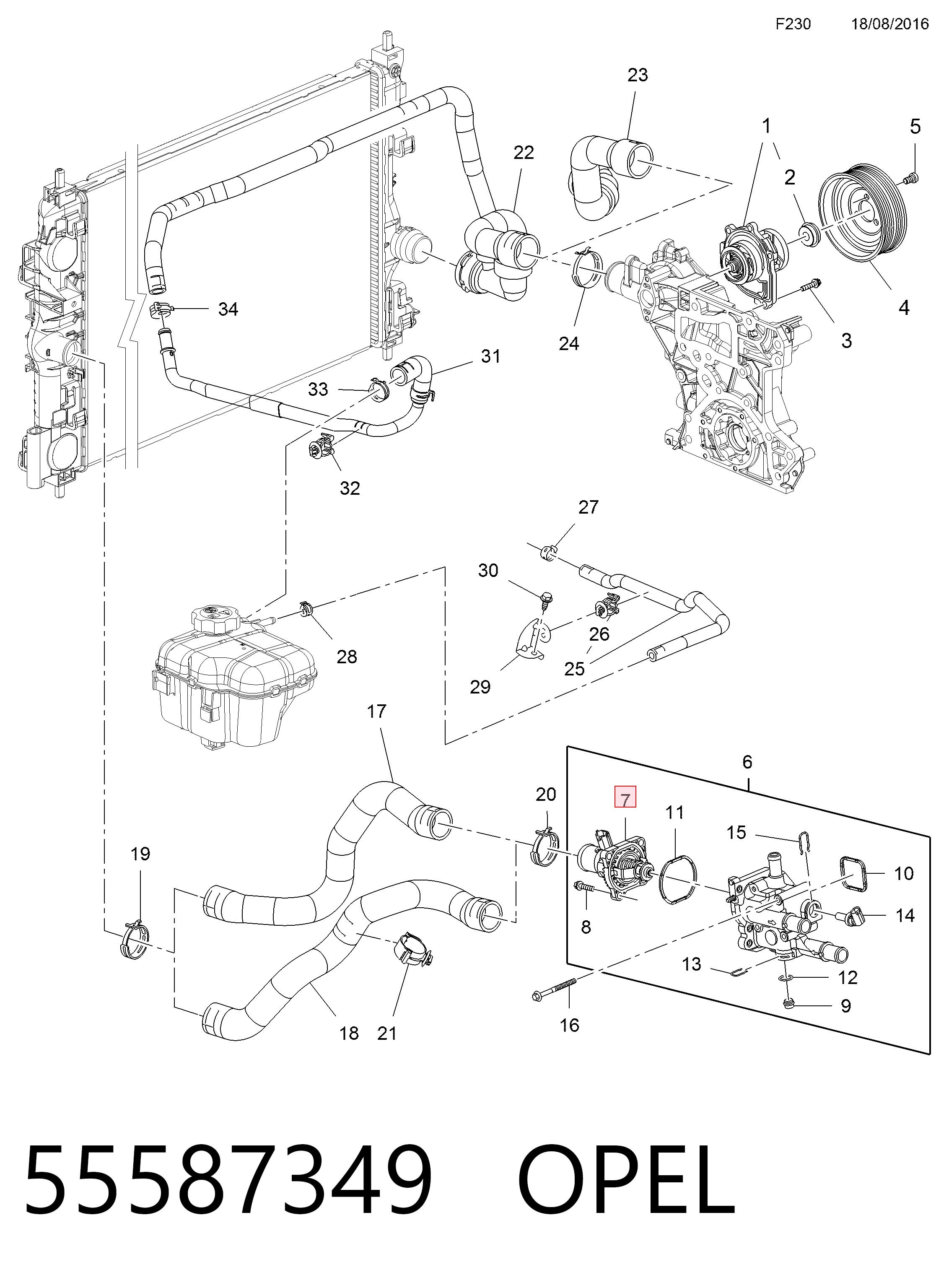 55587349 Opel Авто термостат
