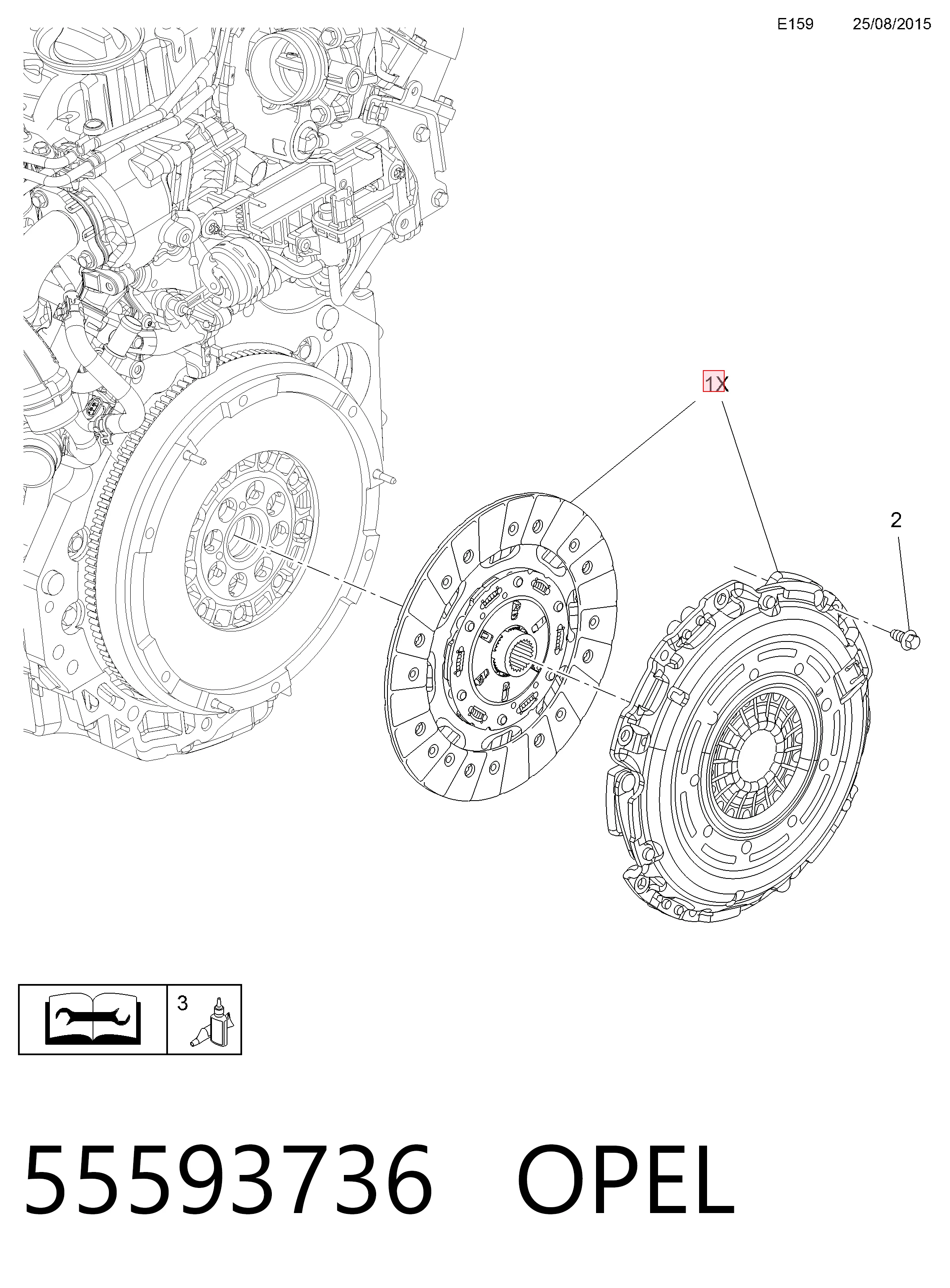 Купить 95530149 Peugeot/Citroen Комплект сцепления (диск, корзина, подшипник)