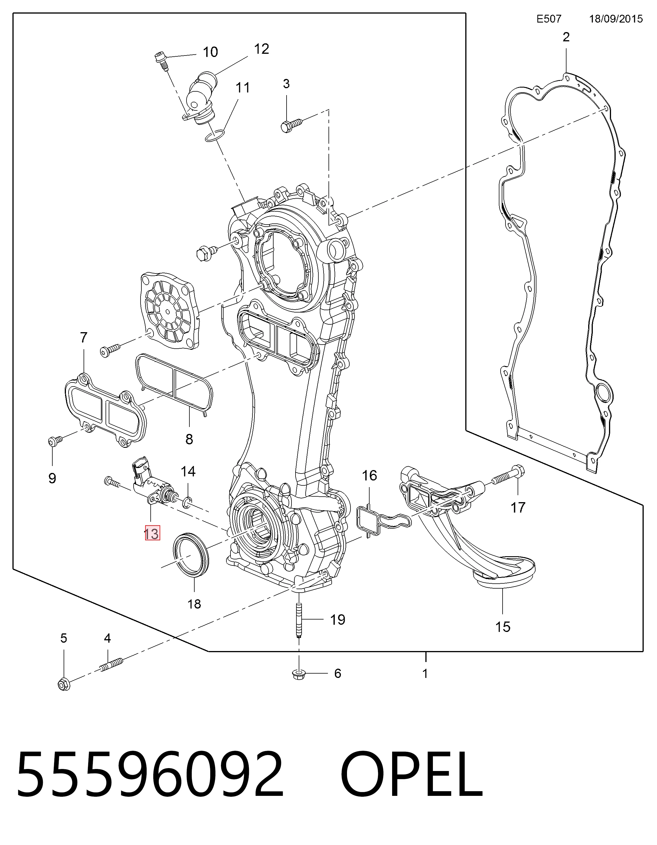55596092 Peugeot/Citroen Клапан регулировки давления масла
