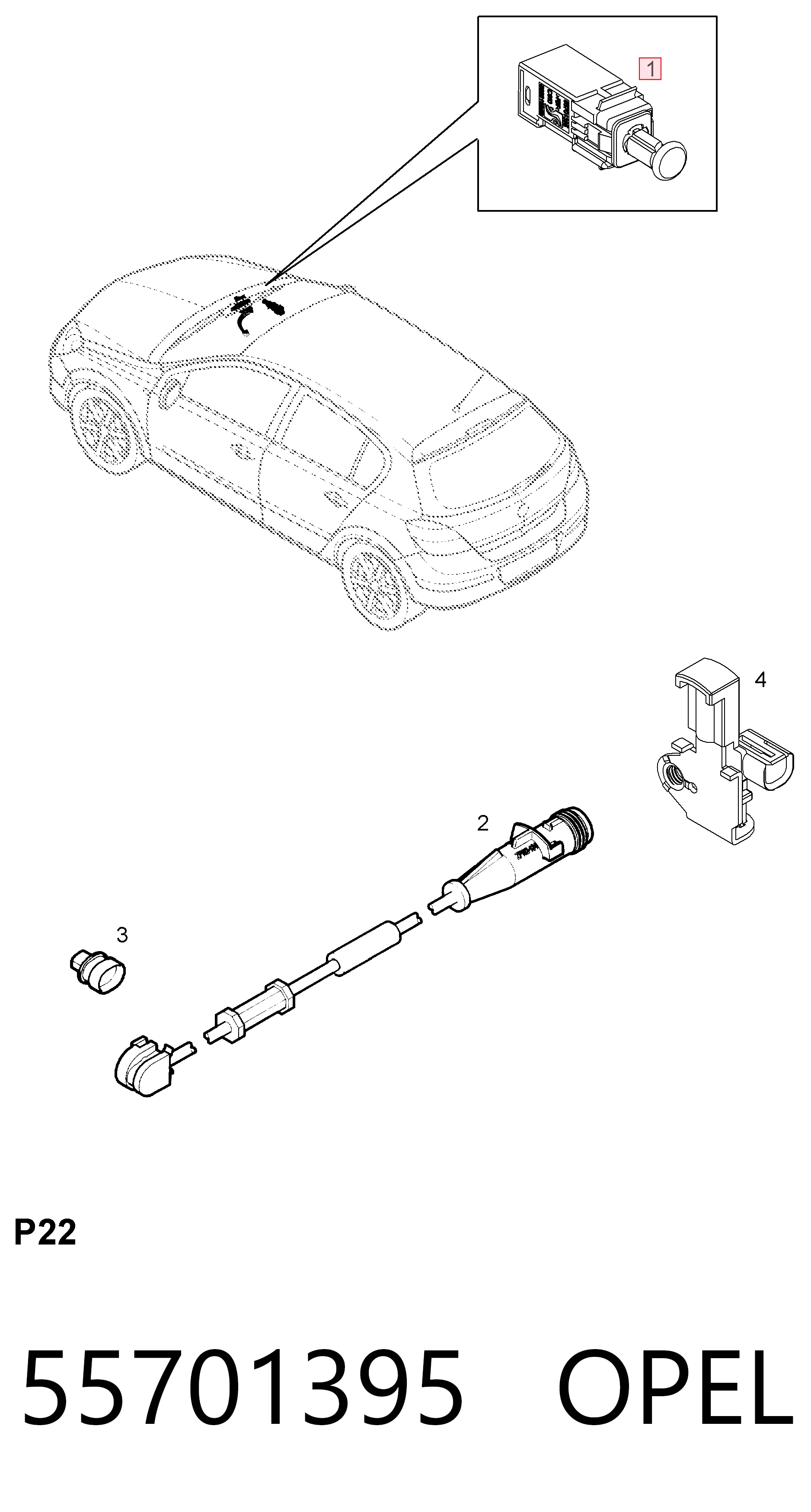 55701395 Opel Датчик тормоза