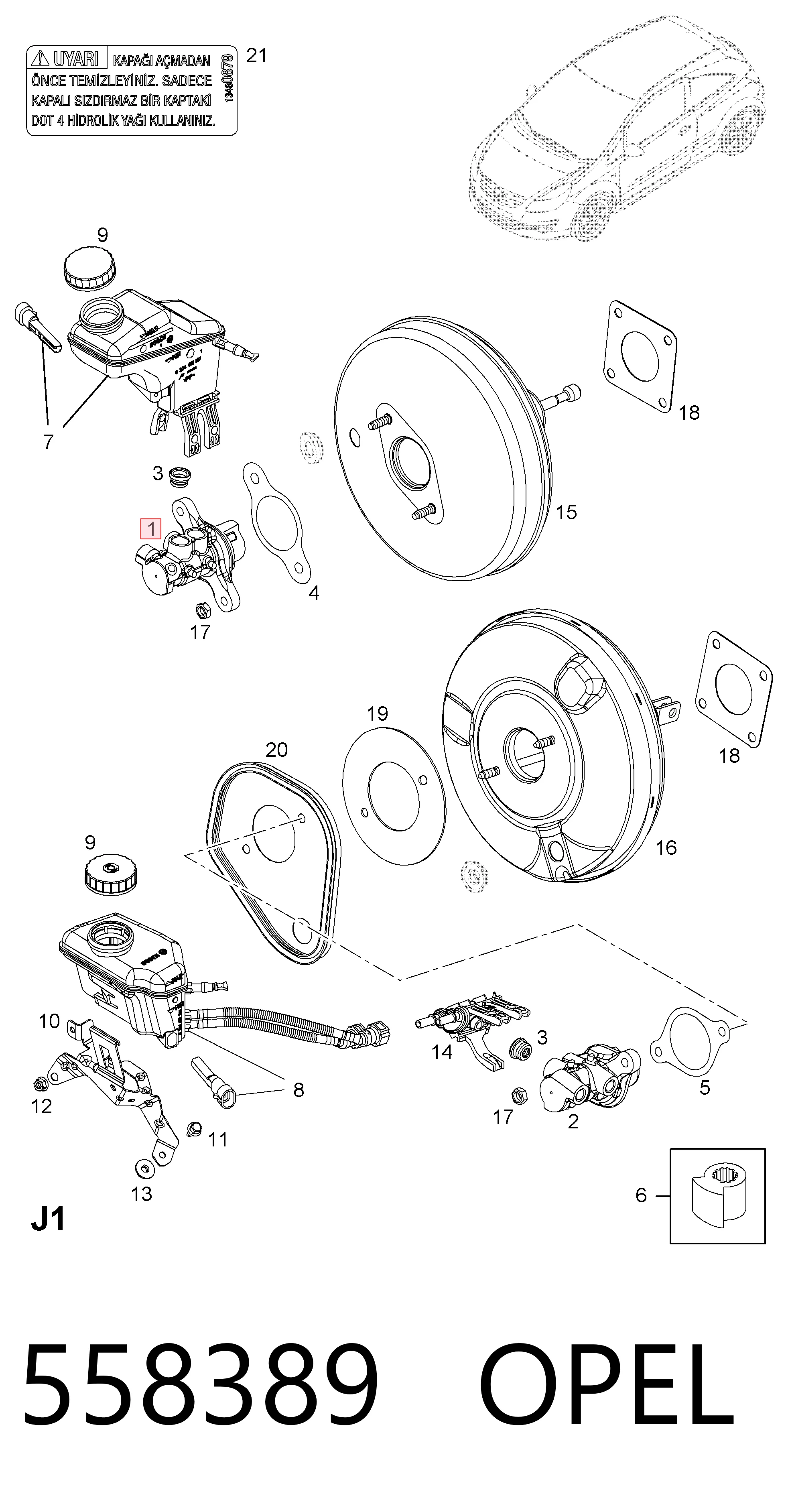 Цилиндр главный тормоза (гидротормозов) Bosch 204123738 цена, от 67.31 USD