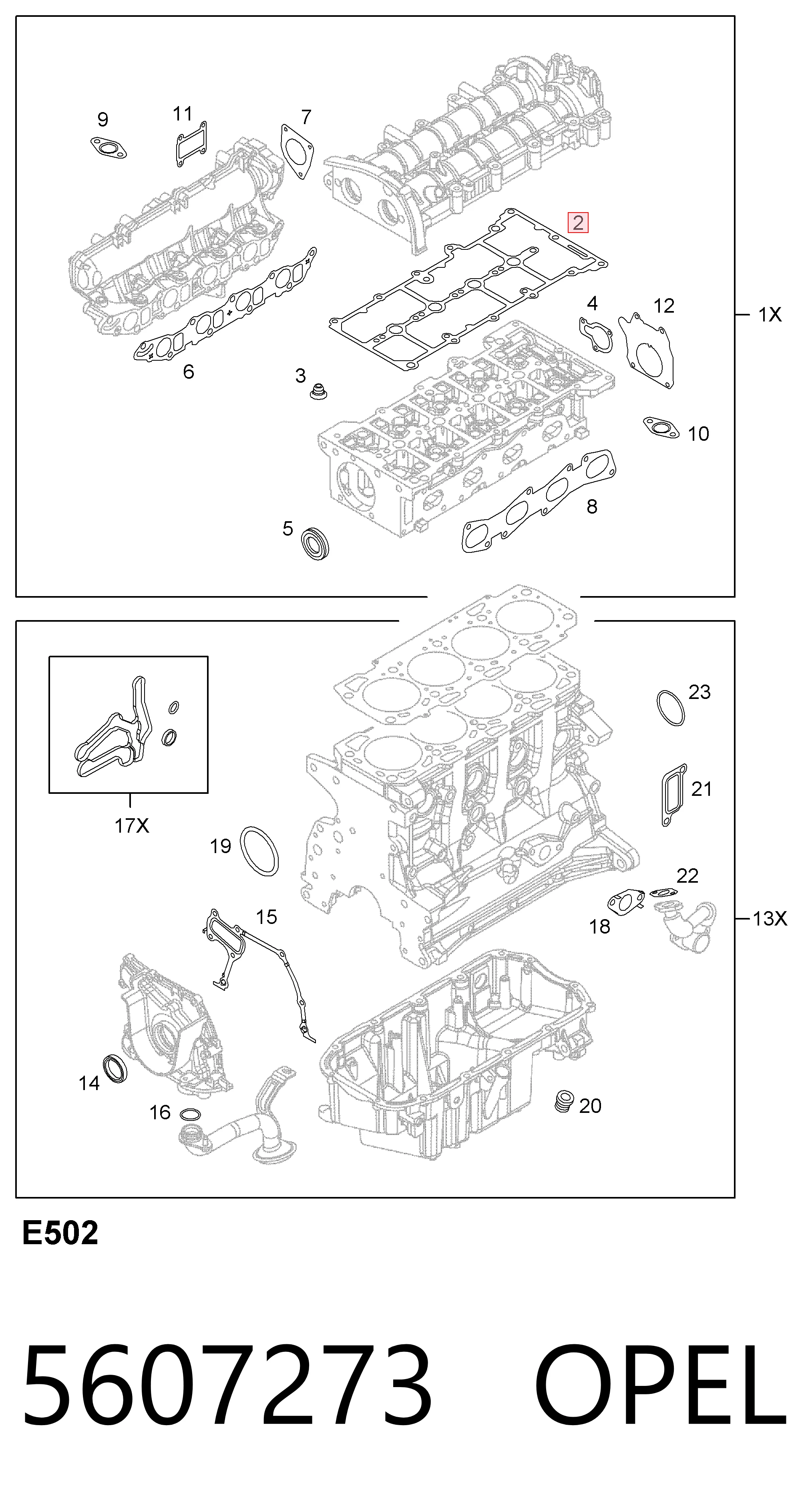 Прокладка крышки клапана на Opel Zafira B A05