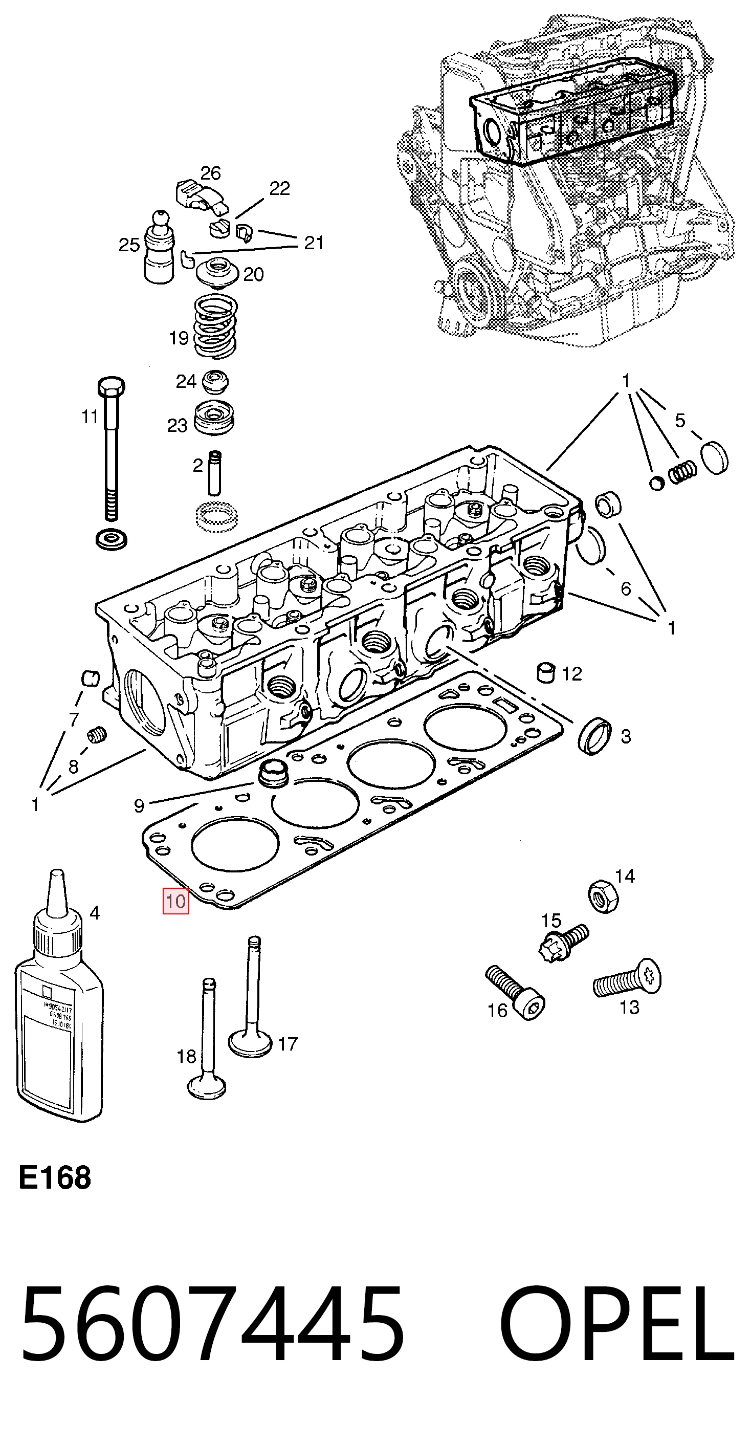 Прокладка ГБЦ General Motors 5607445 цена, от 26.53 USD