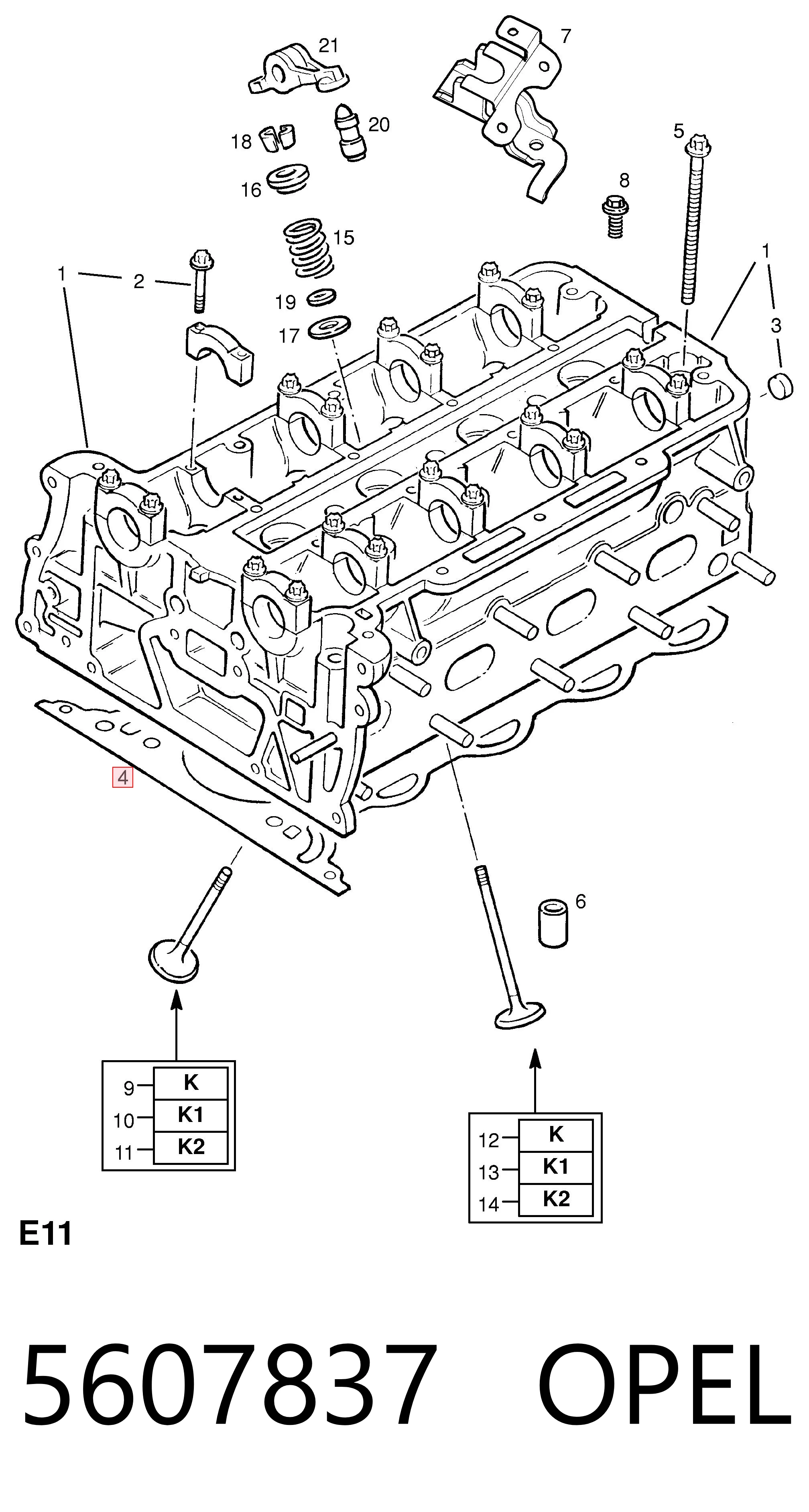 Прокладка ГБЦ 24428753 General Motors