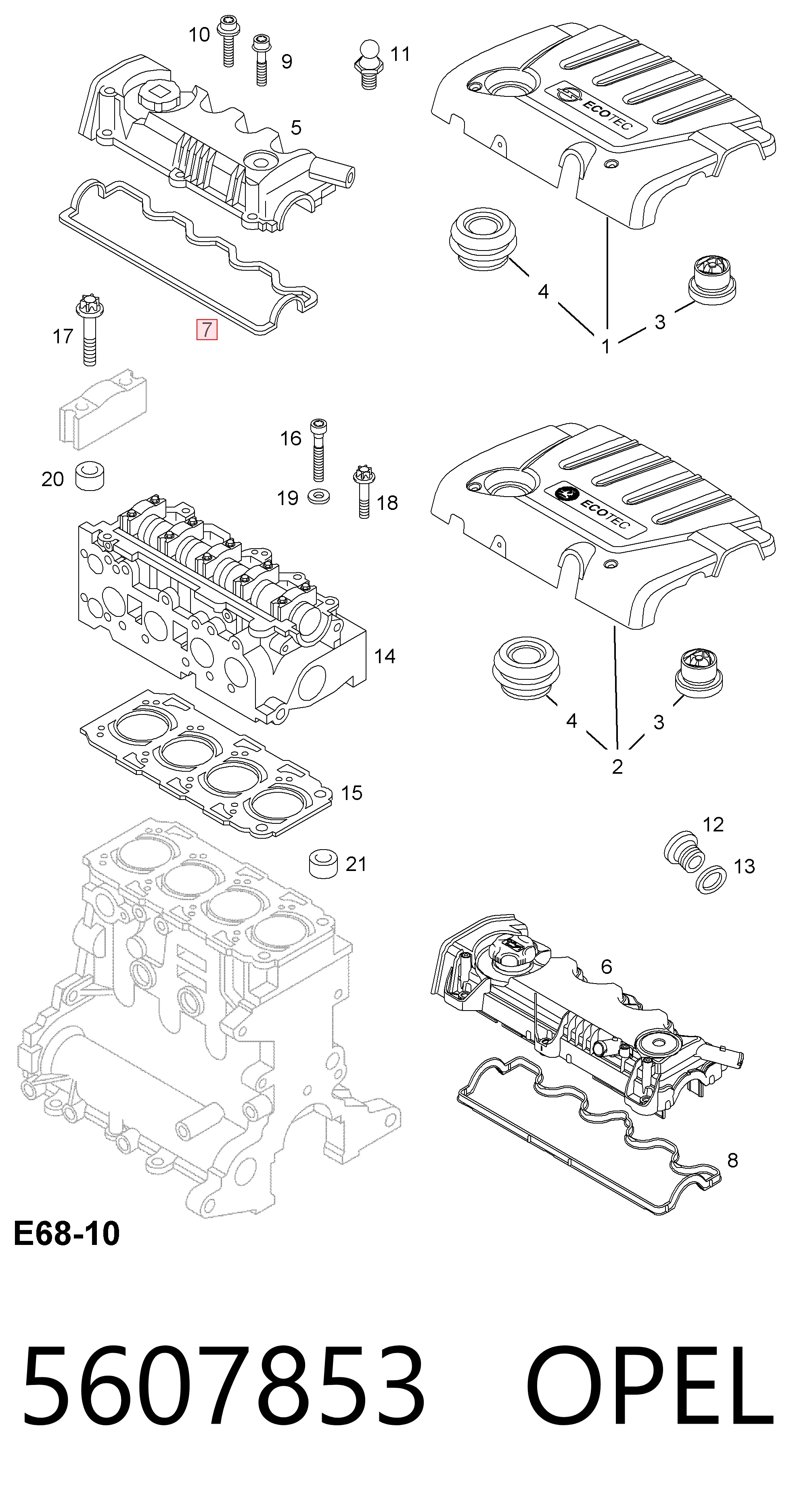  Прокладка клапанной крышки Alfa Romeo 156 