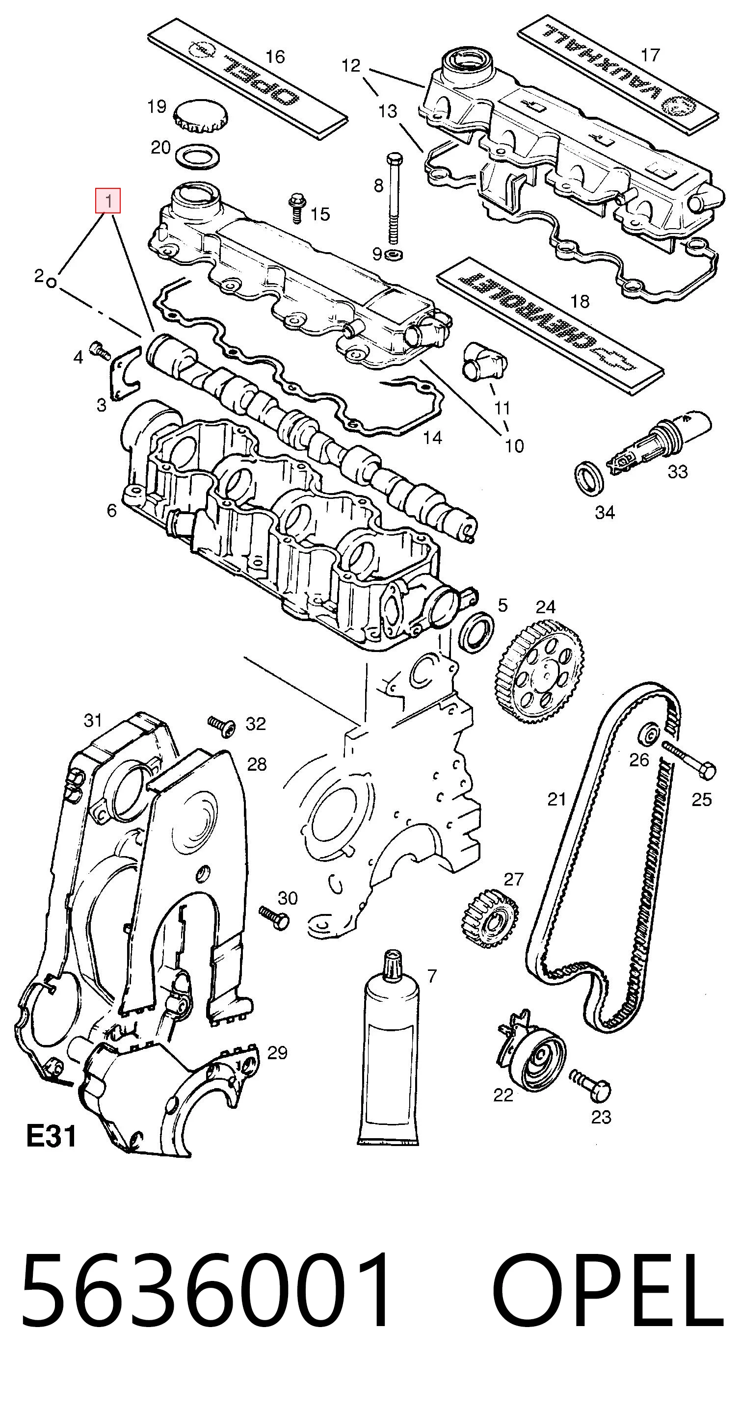 Распредвал 77BCM0134 Masterkit