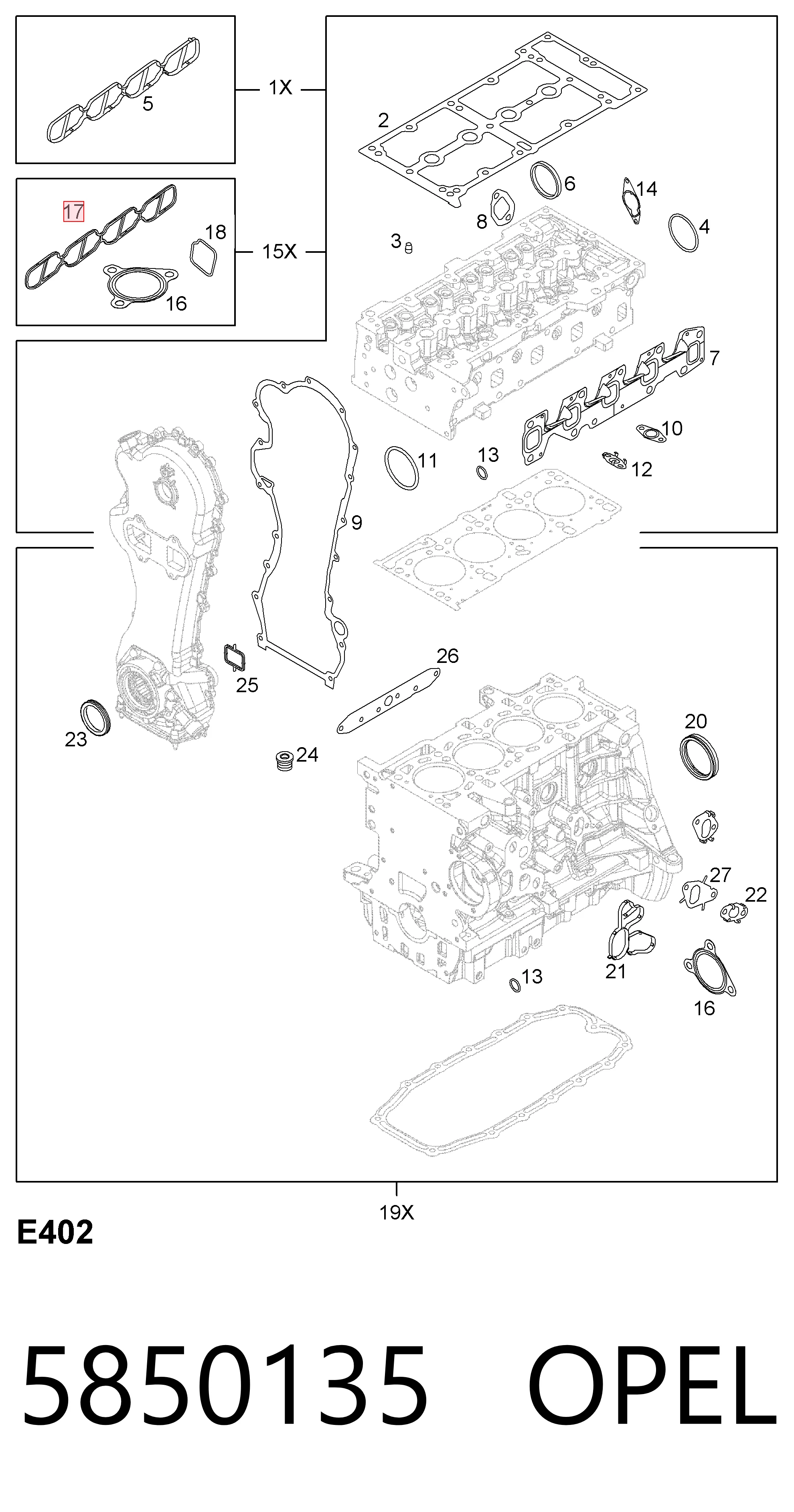  Прокладка впускного коллектора на Fiat Doblo II 263