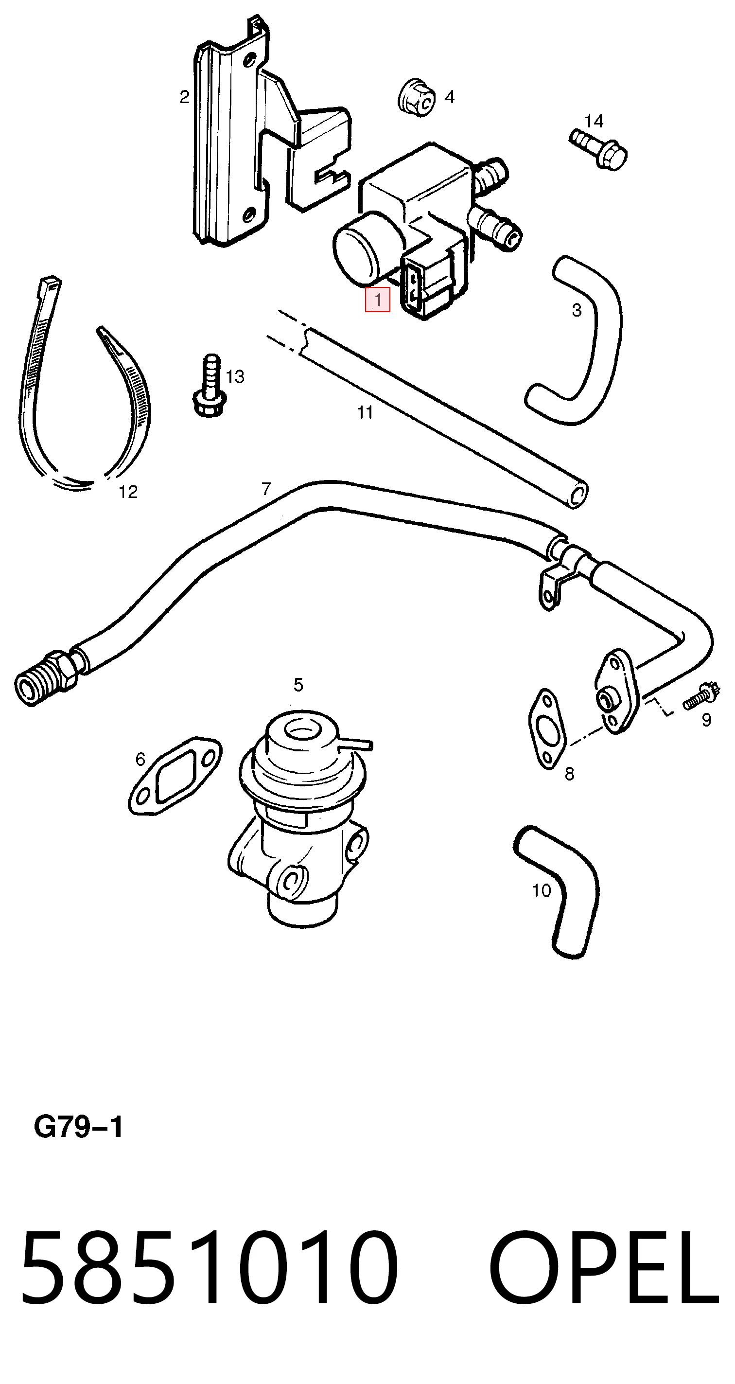 Клапан соленоид регулирования заслонки EGR Magneti Marelli EV133C