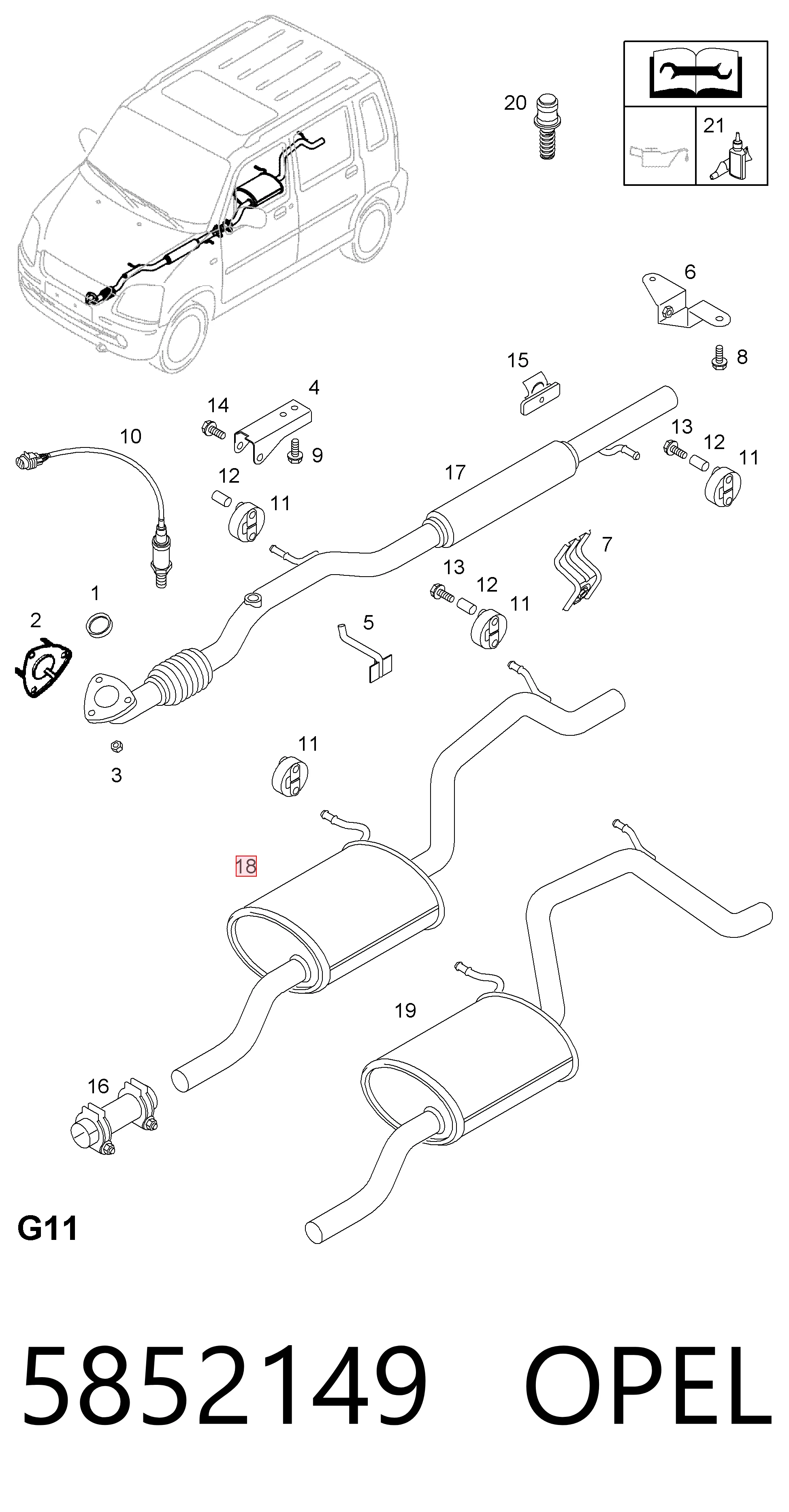 Выхлоп задний Opel Agila A хэтчбек (H00) (2000 - 2007) цена, от 83.05 USD