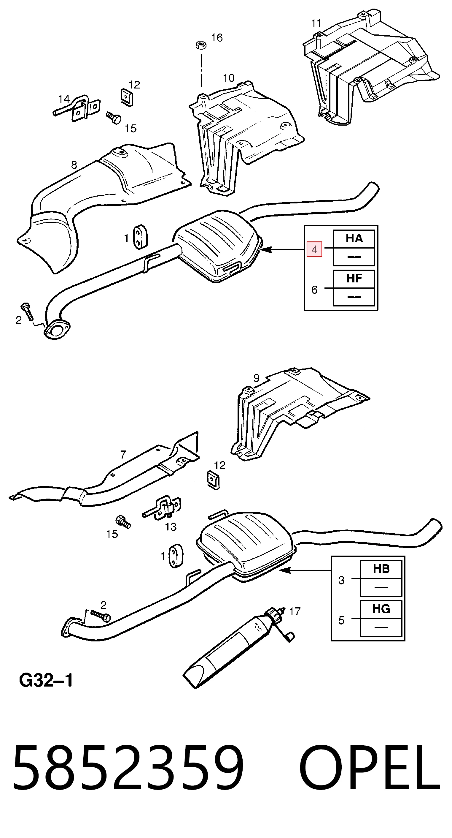 BS283211 Bosal Глушитель центральный