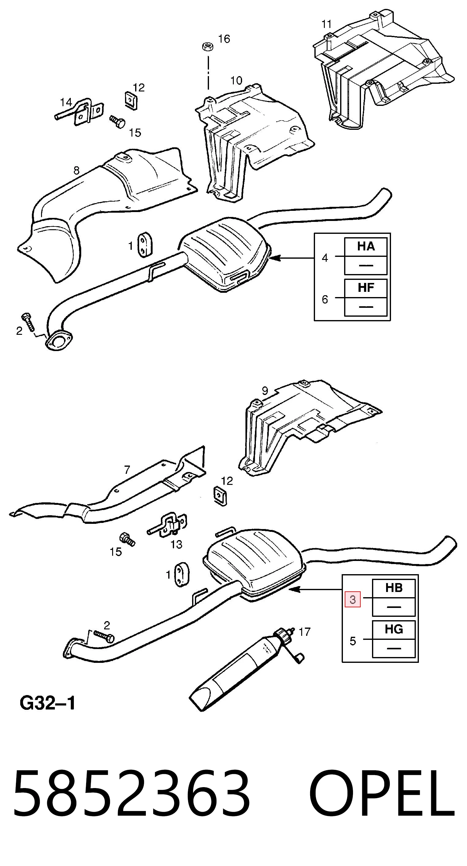 BS283205 Bosal Глушитель центральный