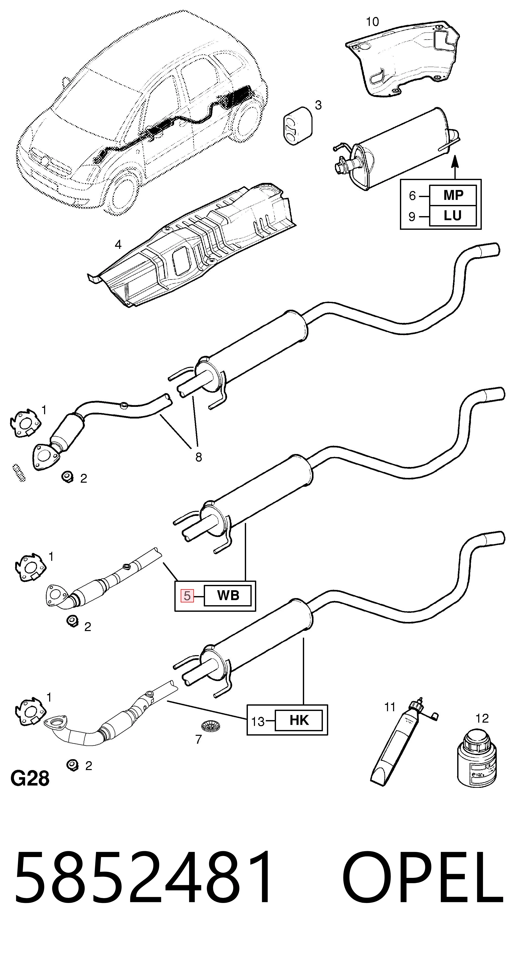 Глушитель, центральная часть General Motors 13204578 цена, от 56.49 USD